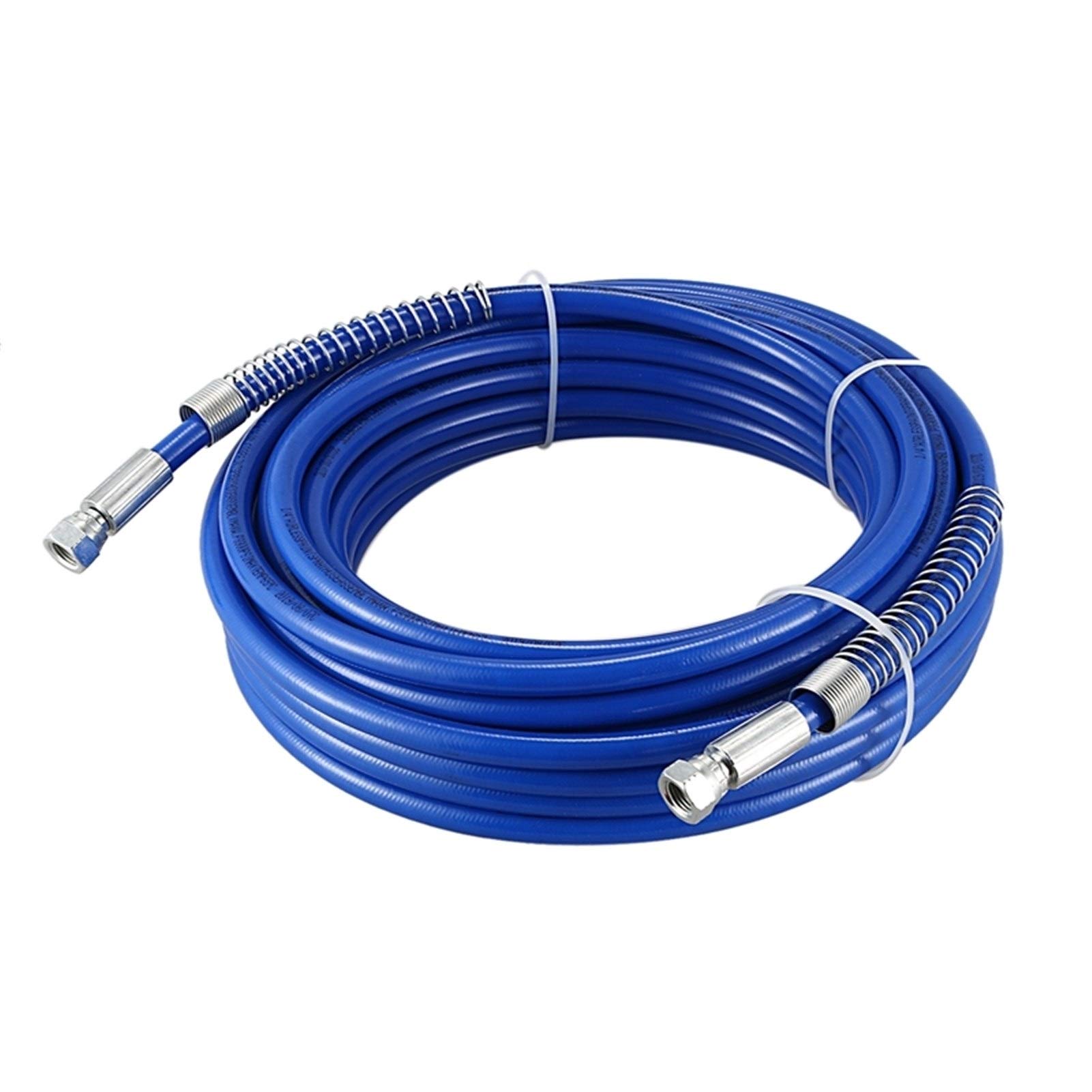 MOUNTAIN MEN 15m Airless Paint Spray Hose 1/4 inch 3600 PSI High Pressure Fiber Pipe - Professional Sprayer Tool for Painting, Water Spraying, and Industrial Use - Perfect for Home Renovation, Car Painting, and Wall Coating Projects