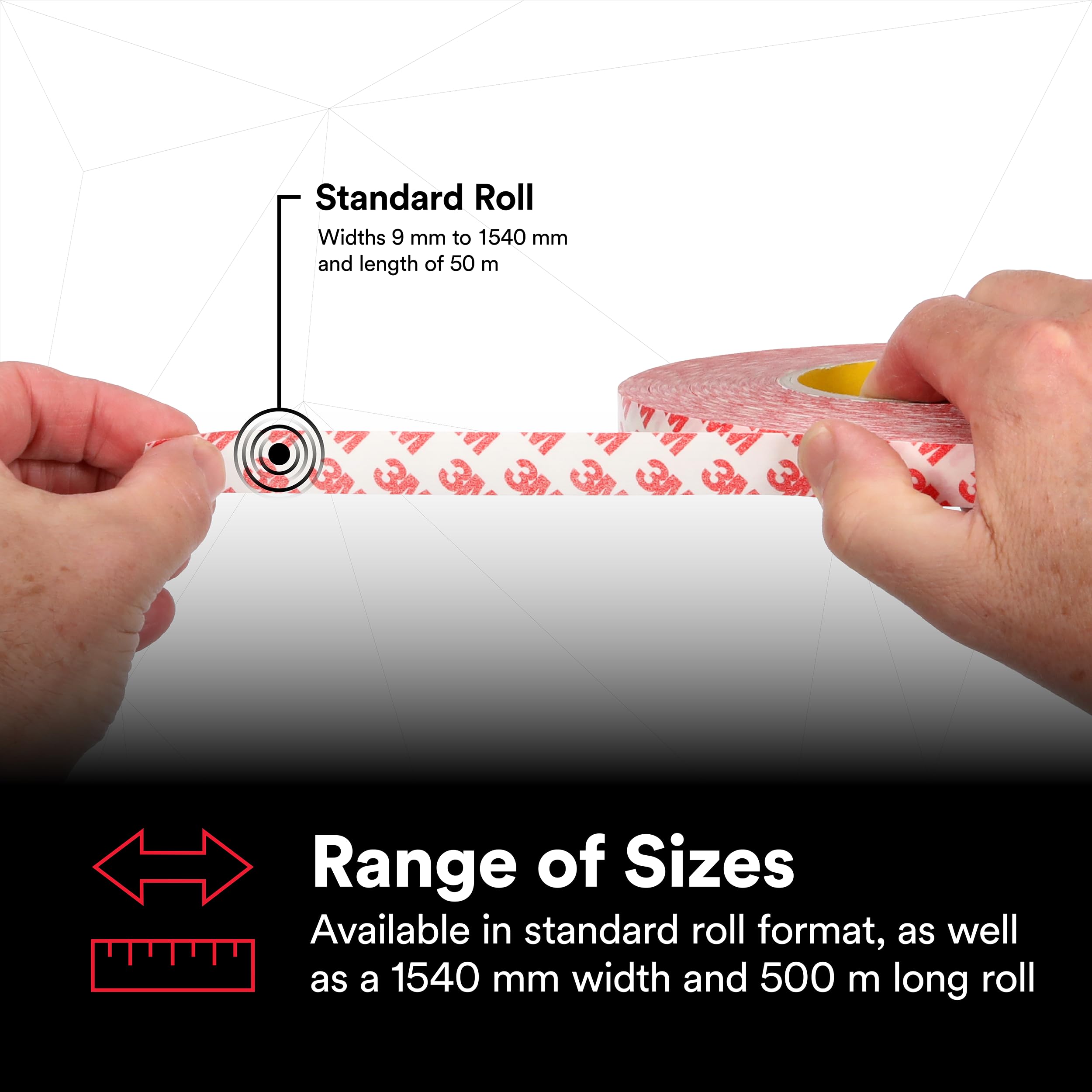 3M Double Sided Tape Heavy Duty, GPT-020F, 2 Inch x 55 Yards (50mm x 50m), 6 Rolls Pack - Strong Adhesive for Mounting, Crafts, Home Decor & DIY Projects