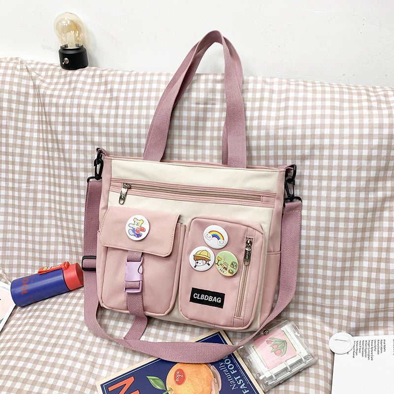 Japan Style Kawaii Women's Shoulder Bag - Waterproof Nylon Crossbody Purse for Daily Use, Travel & Shopping