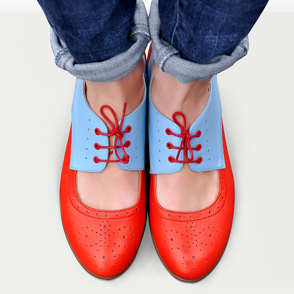 Florence Cutout Oxford Shoes for Women - Stylish & Comfortable Leather Loafers - Perfect for Office, Business Casual & Everyday Wear