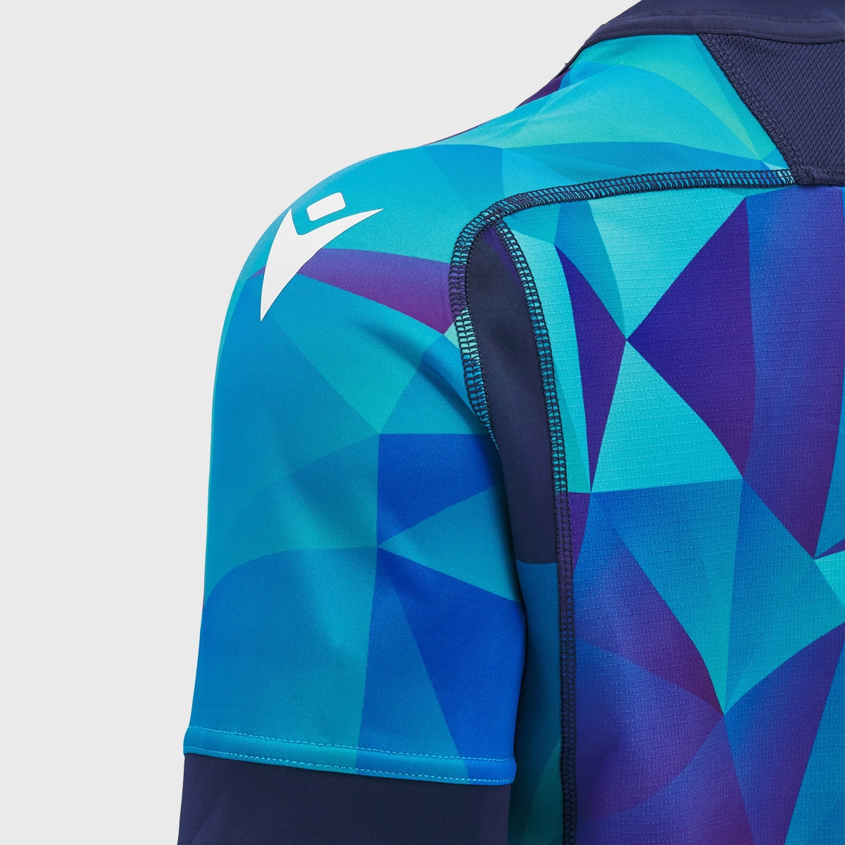 2024/25 Macron Scotland Men's Rugby Training Jersey - Blue | Breathable Performance Jersey for Rugby Practice & Fan Support