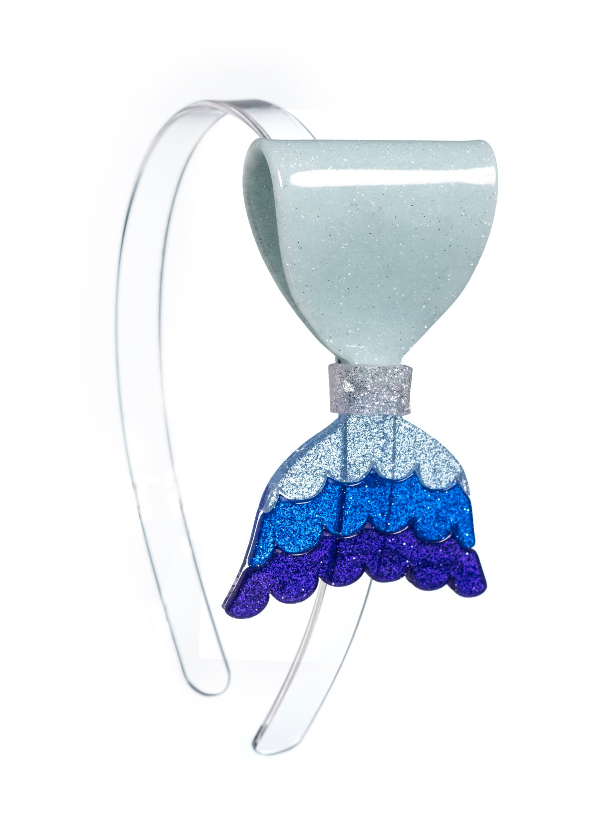 Aqua Mermaid Tail Headband for Women - Elegant Lily & Rose Design - Perfect for Costume Parties, Cosplay, and Beach Weddings