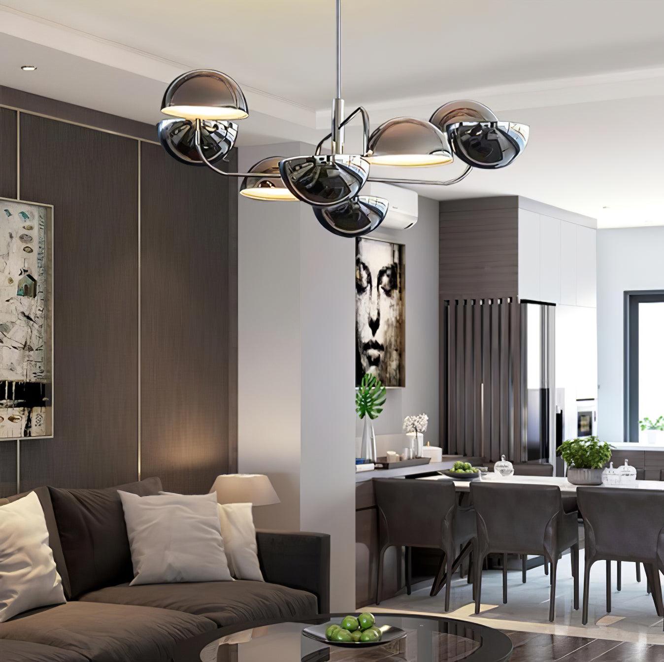 Elisabeth Penta Chandelier - Modern 5-Light Crystal Ceiling Fixture for Dining Room, Living Room & Bedroom Lighting