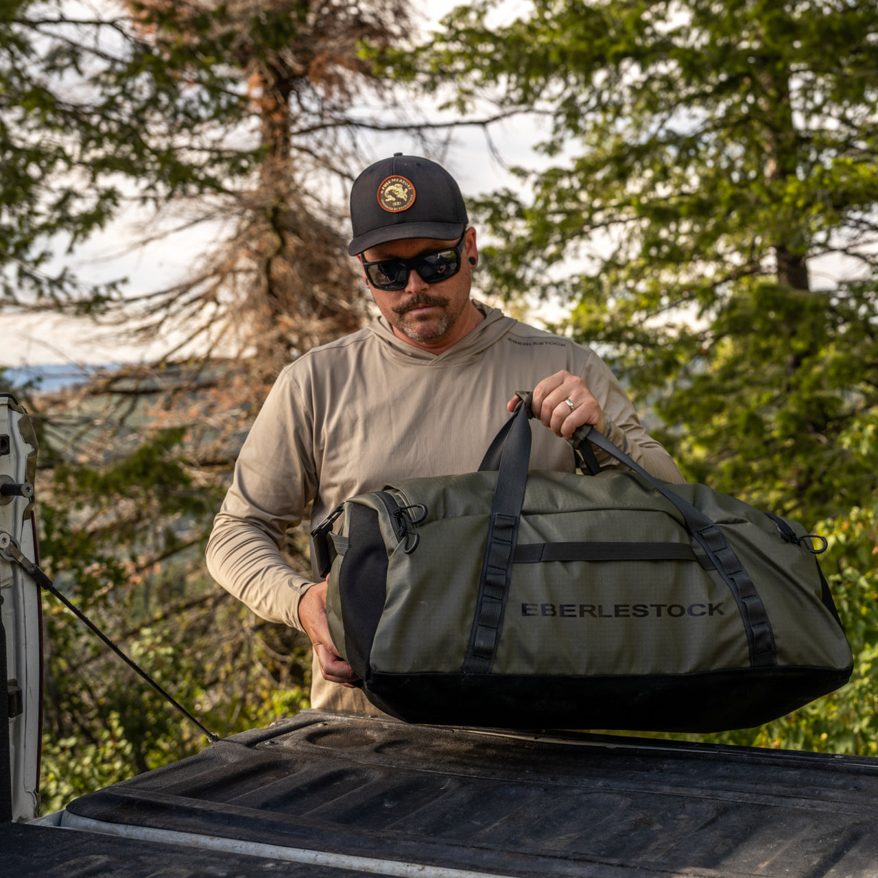 Eberlestock Hyllus Duffel Bag - Ultra Durable Water-Resistant Travel Duffel with Multiple Internal & External Pockets - Perfect for Camping, Hiking, Gym & Outdoor Adventures