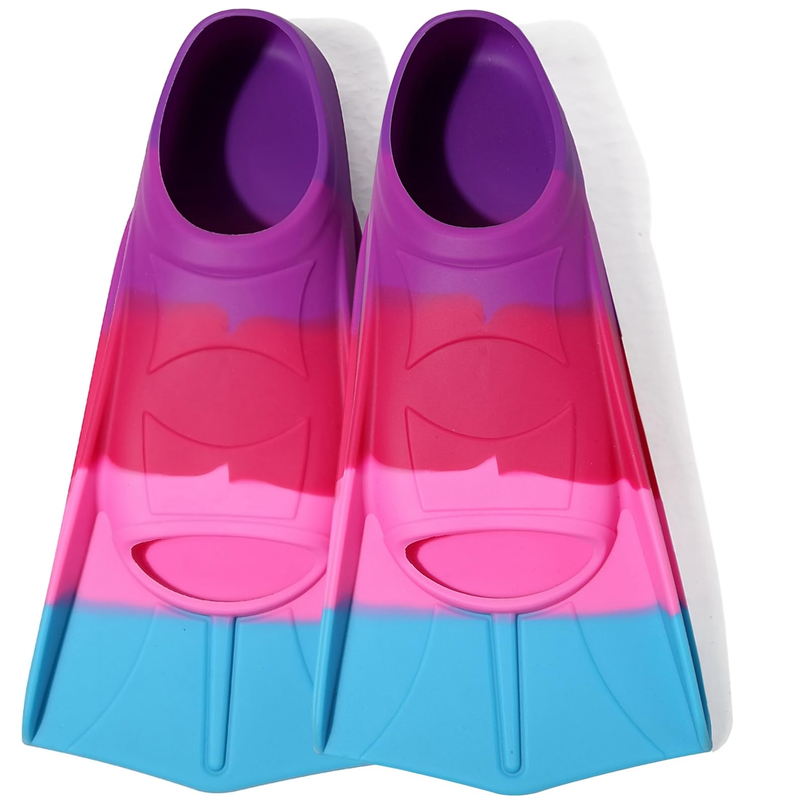 **Kids Swim Fins - Short Blade Non-Slip Heel Pool Training Flippers for Youth | Lightweight Design for Swimming Lessons & Water Play**