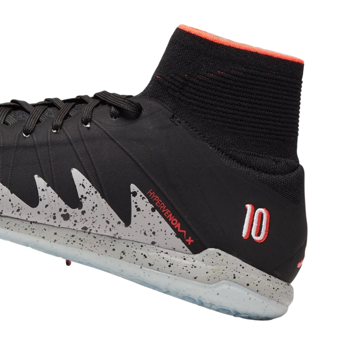 Air Jordan x Neymar Hypervenom Proximo Soccer Cleats - Black/Metallic Silver/Light Crimson/White - Football Boots for Turf & Artificial Grass - Perfect for Training & Matches
