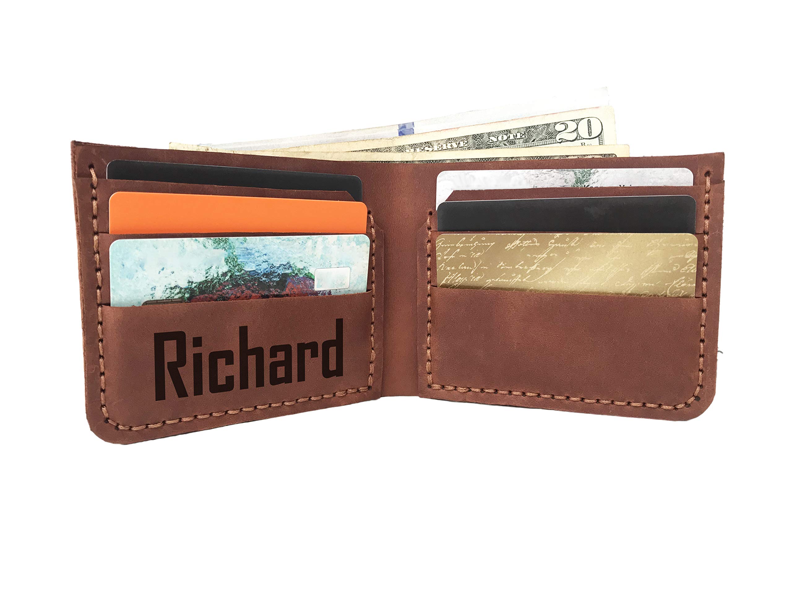 Silver Rathalos Monster Hunter World (MHW) Men's Leather Wallet - Personalized Gaming Gift for Husband, Boyfriend & Gamer - Handmade Custom Geek Present for Christmas & Special Occasions | Durable Slim RFID-Blocking Wallet for Everyday Use & Travel