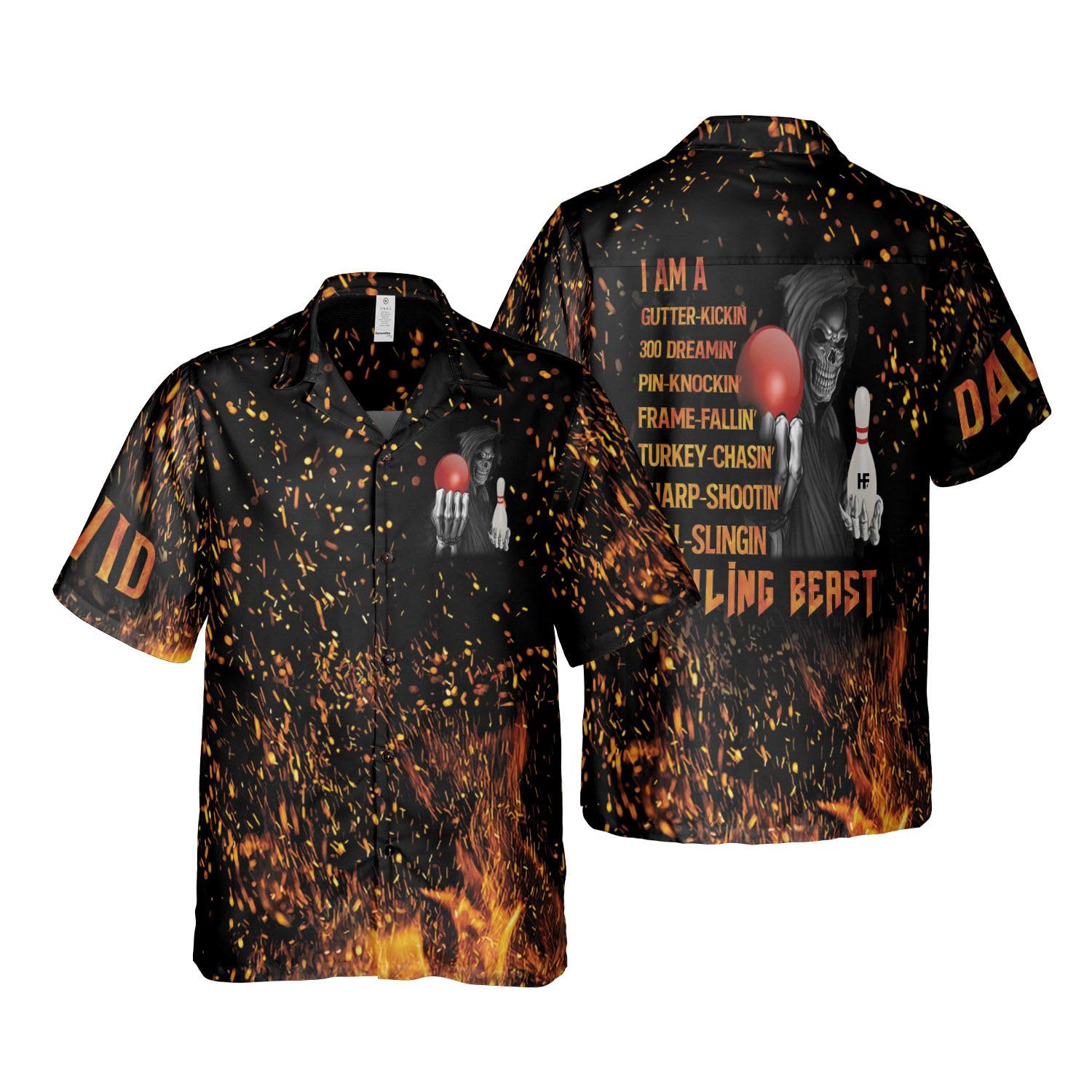 Custom Personalized Bowling Shirts with Names for Men & Women - Stylish Hawaiian Bowling Team Shirts - Perfect for Bowling Leagues, Tournaments & Casual Wear