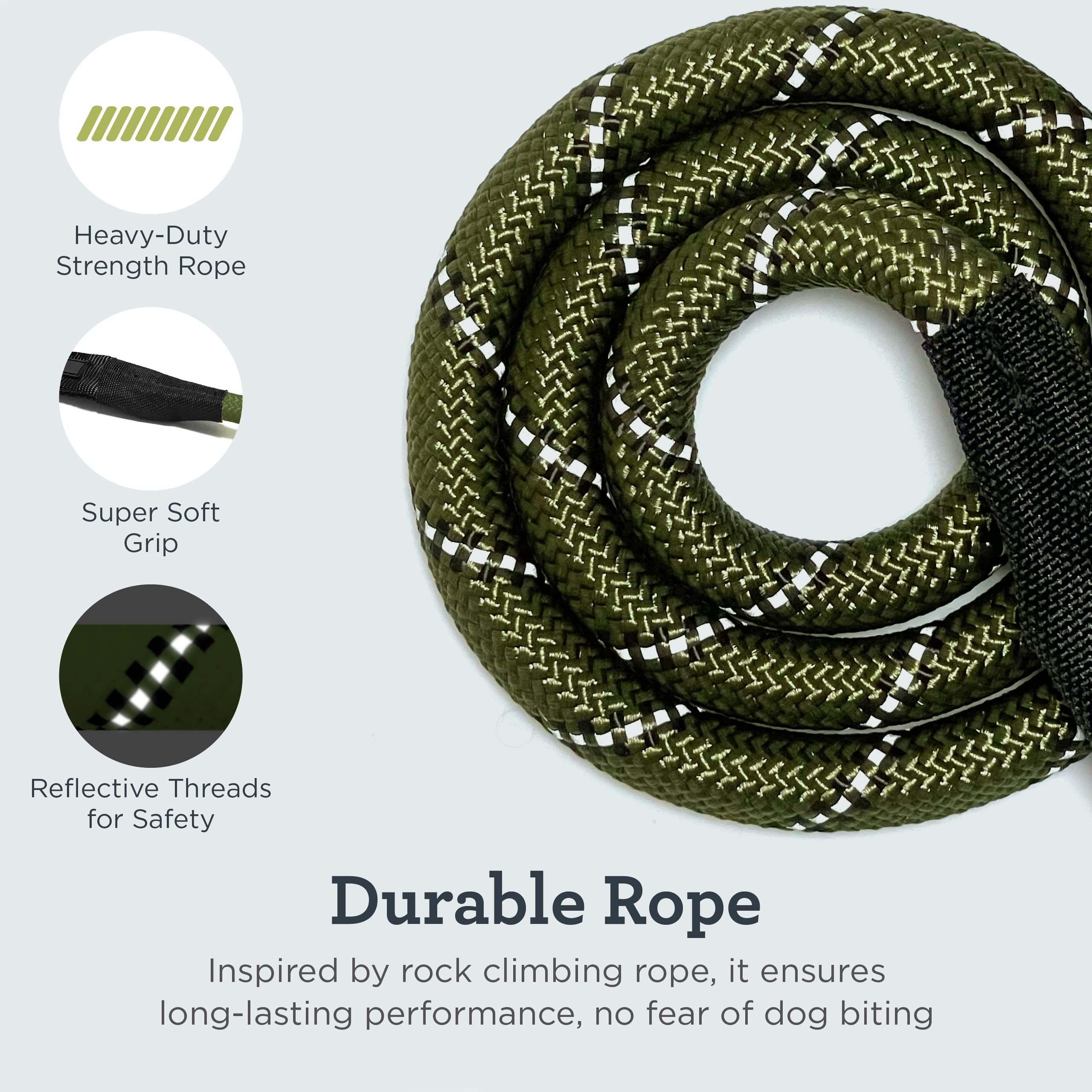 Durable Reflective Dog Seat Belt for Car - Universal Pet Safety Restraint with Clip Hook Latch, Buckle & Carabiner - Army Green | Safe Travel Accessory for Small, Medium & Large Dogs | Perfect for Road Trips, Vet Visits & Daily Commutes