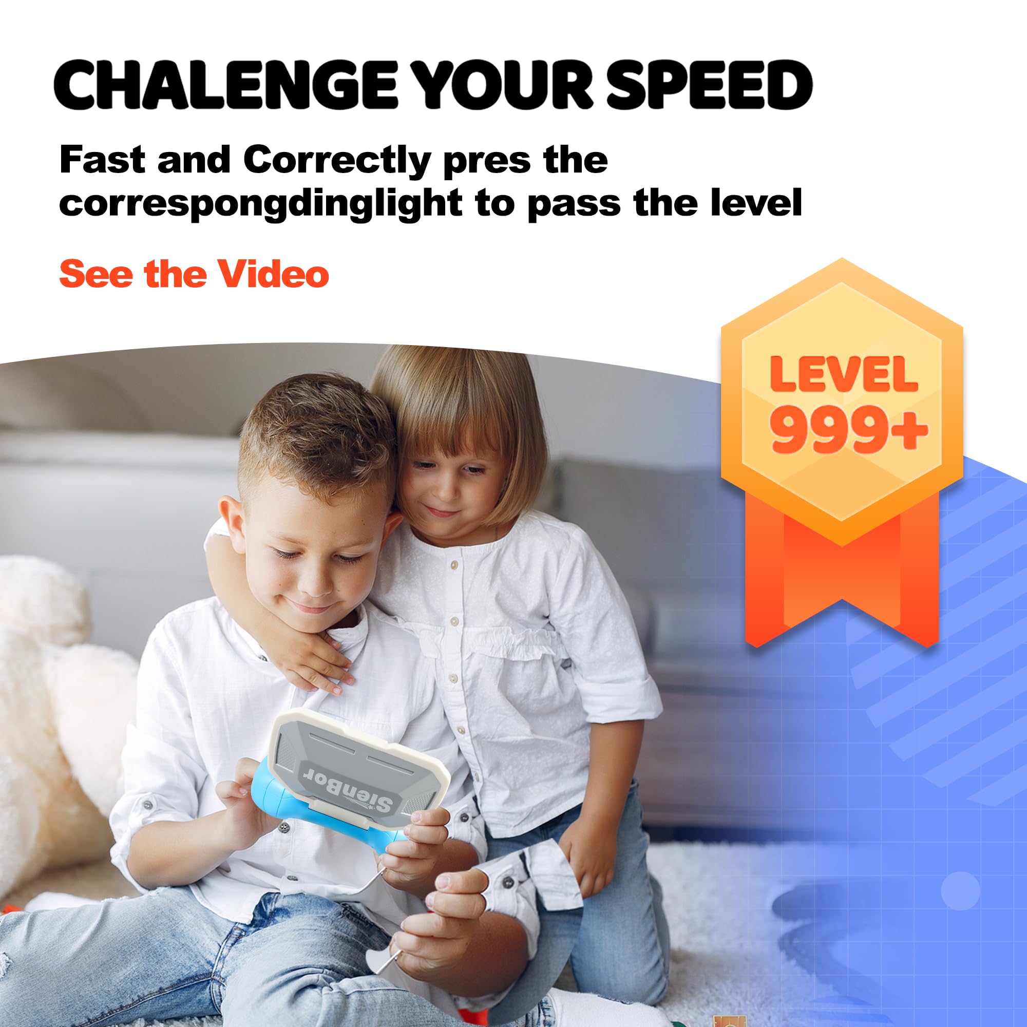 Handheld Fidget Game for Kids 6-12 - ADHD Sensory Toy with 999 Levels & 4 Modes - Perfect Birthday Gift for Boys & Girls