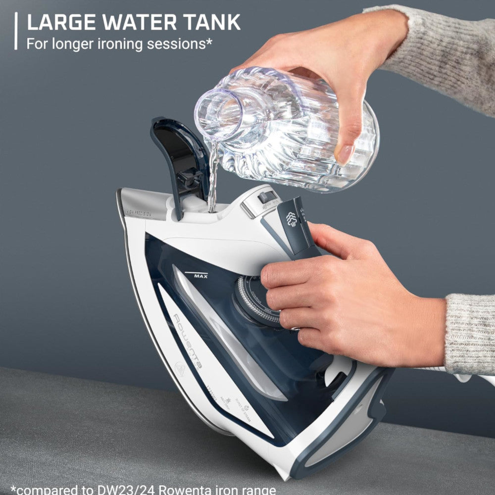 Rowenta Focus DW5280 Professional Steam Iron with Stainless Steel Soleplate - Perfect for Home & Office Garment Care, Wrinkle Removal & Fabric Smoothing