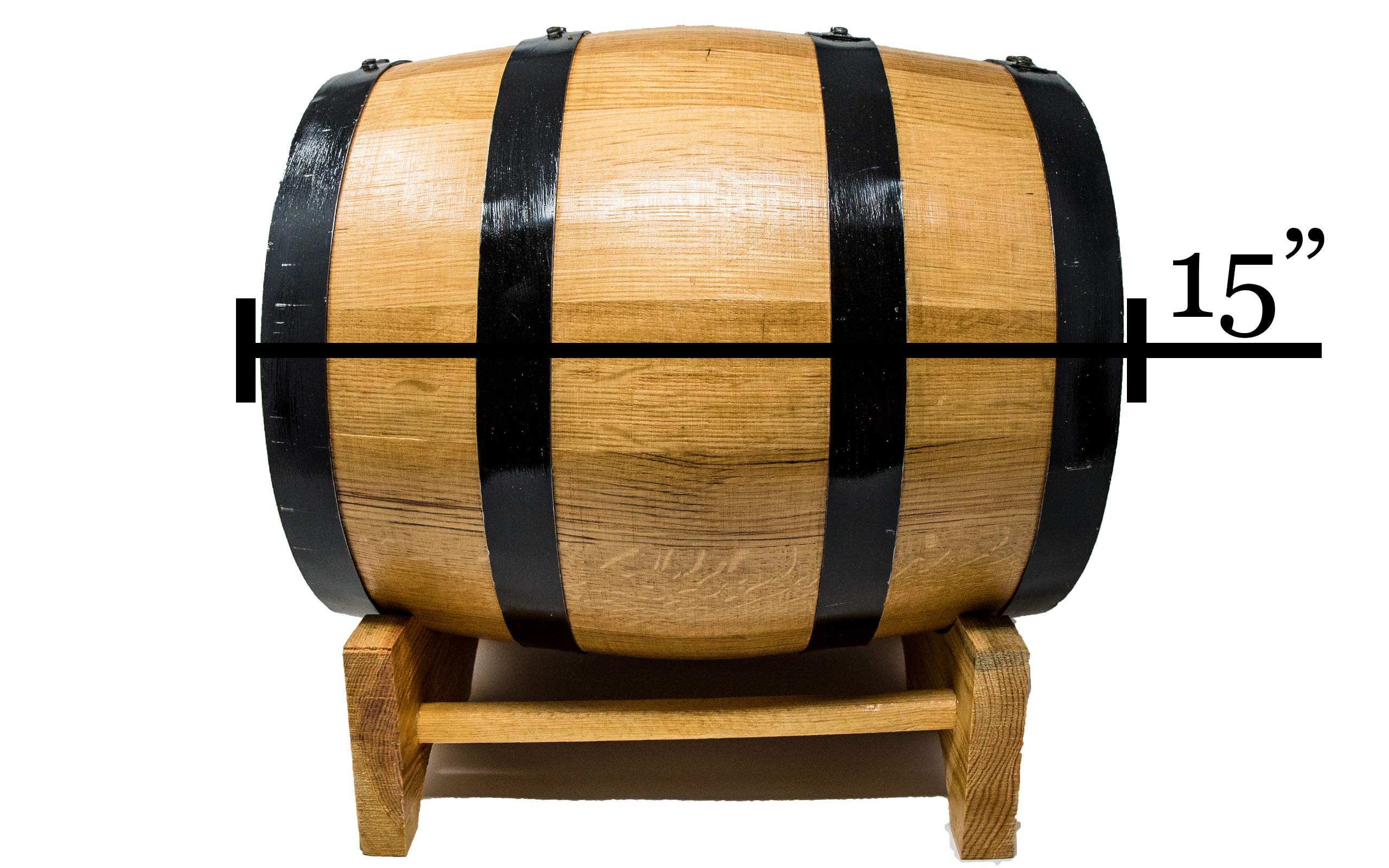 Premium 20L American White Oak Aging Barrel - Handcrafted Whiskey, Bourbon, Wine, Tequila, Rum & Scotch Barrel with Custom Engraving | Perfect for Home Brewing, Distilling & Unique Gift Giving