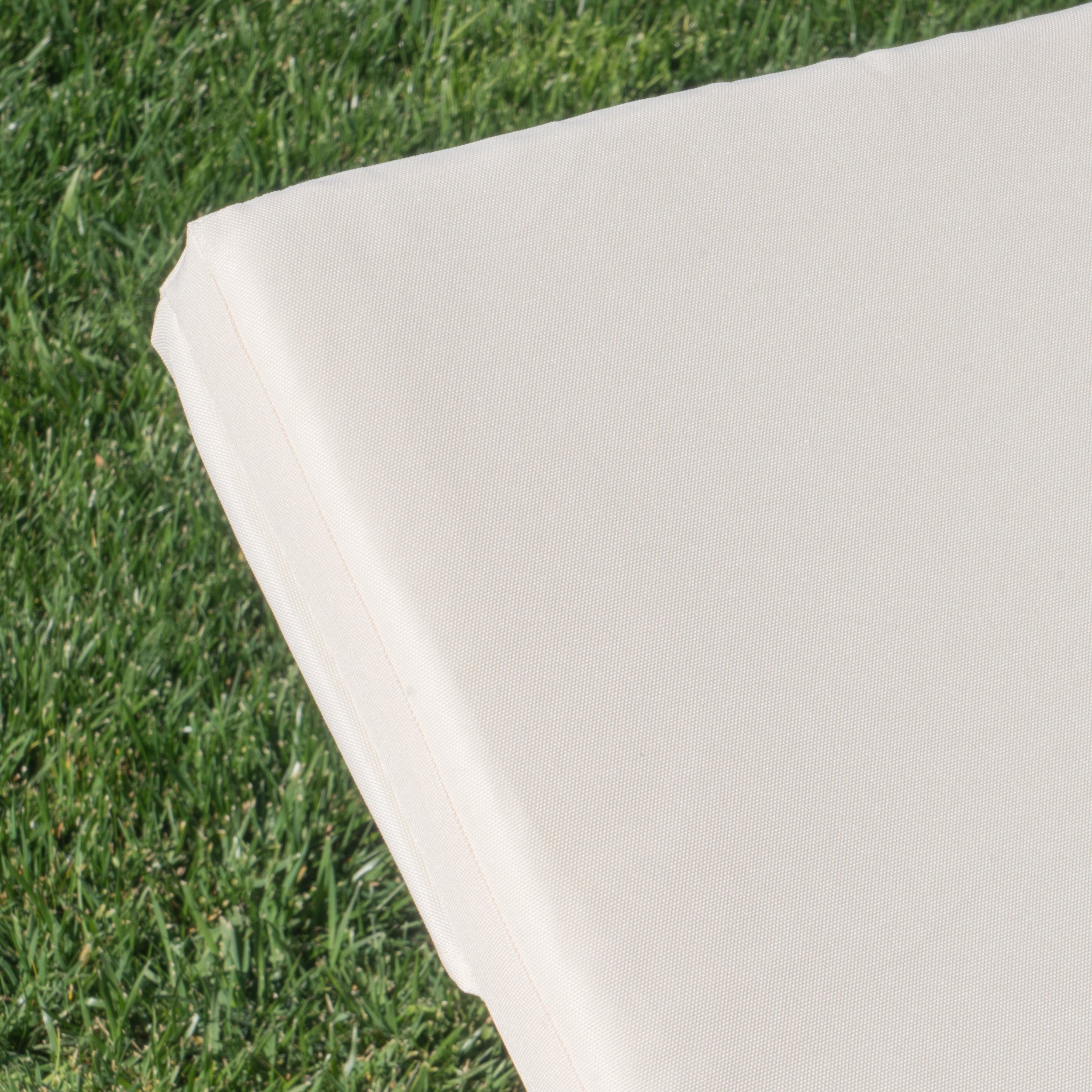 Christopher Knight Home Jamaica Outdoor Water Resistant Chaise Lounge Cushions - 2-Piece Set in Cream | Patio, Poolside & Beach Relaxation Cushions for Sunbathing & Lounging