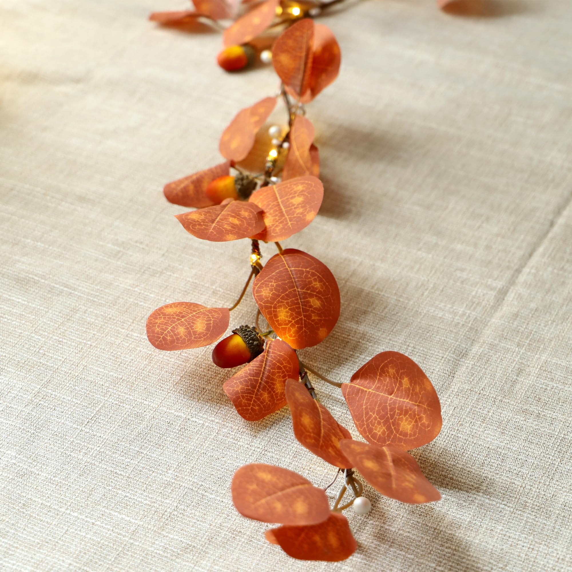 Fall Fairy Lights - Battery Operated String Lights for Thanksgiving & Indoor Decor (Acorn Garland) - Perfect for Home & Party Decorations
