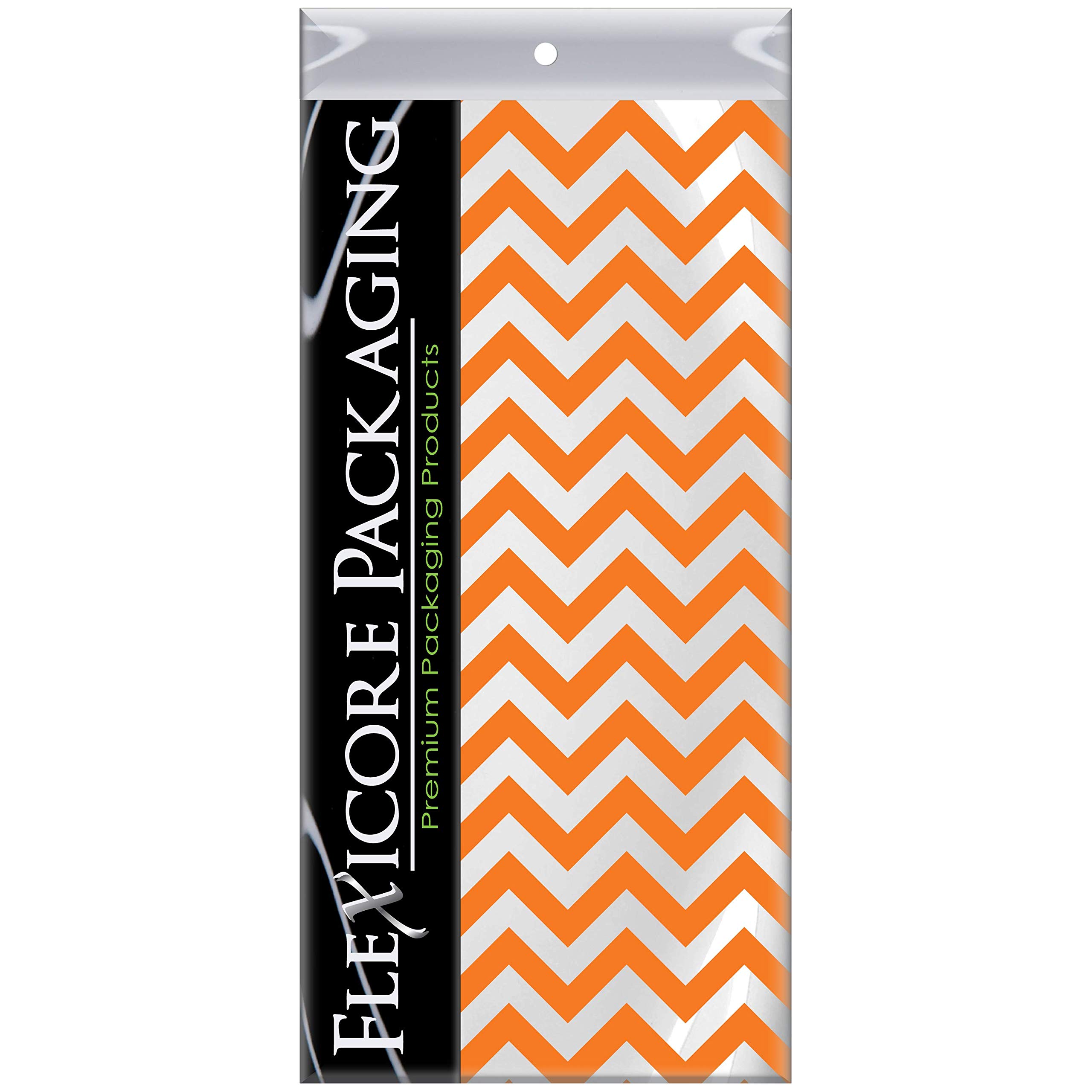 Premium Orange Chevron Pattern Gift Wrap Tissue Paper - 15
