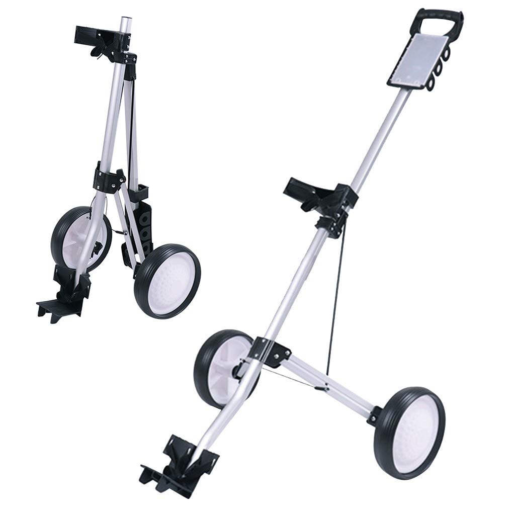 **TANGNADE Lightweight Foldable Golf Push Cart with Foot Brake - Golf Trolley Caddy for Men & Women - Perfect for Practice & Game - Ideal for Golf Courses & Driving Ranges**
