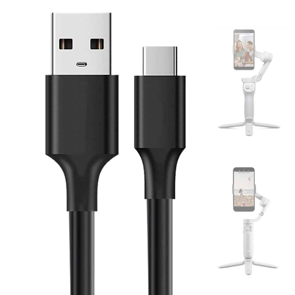 5FT USB C Gimbal Stabilizer Charger Cable - Compatible with DJI OM5/OM4/OM4 SE/OSMO Mobile 3, Ronin-SC/S, RS 2/RSC 2, OSMO Pocket 2, Action 2, FPV Remote Control | Fast Charging Power Cord for Phone & Camera Stabilizers | Perfect for Vlogging, Live Streaming & Travel Photography