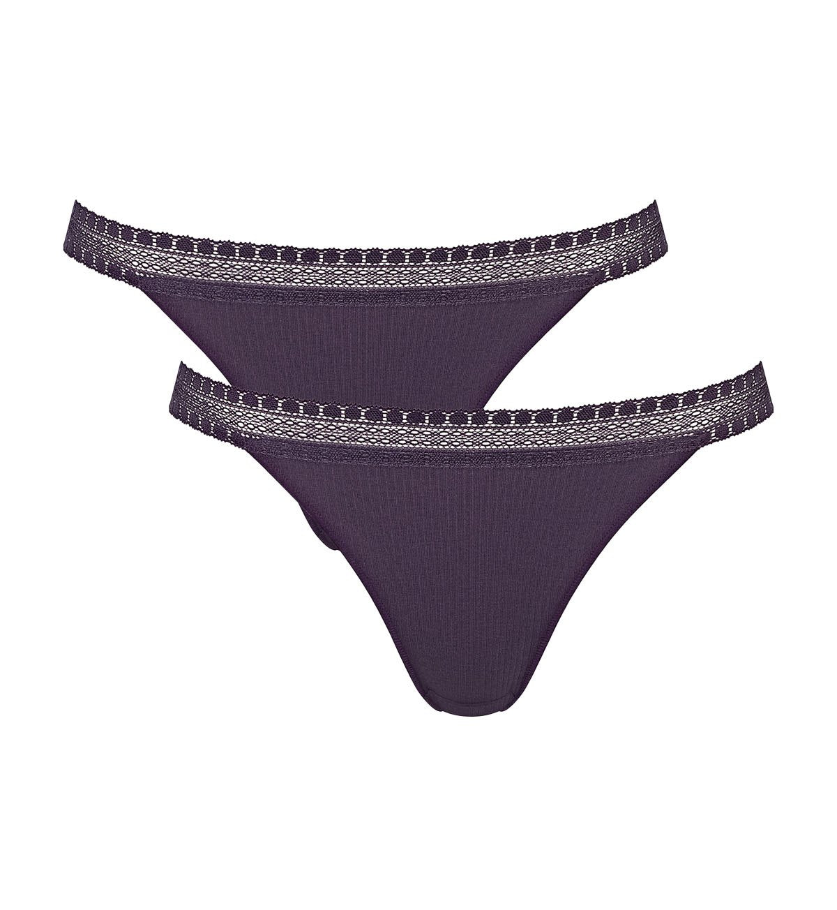 SLOGGI GO RIBBED TANGA TWIN PACK - 2-Pack Comfortable Cotton Underwear for Women | Perfect for Everyday Wear, Yoga & Lounge
