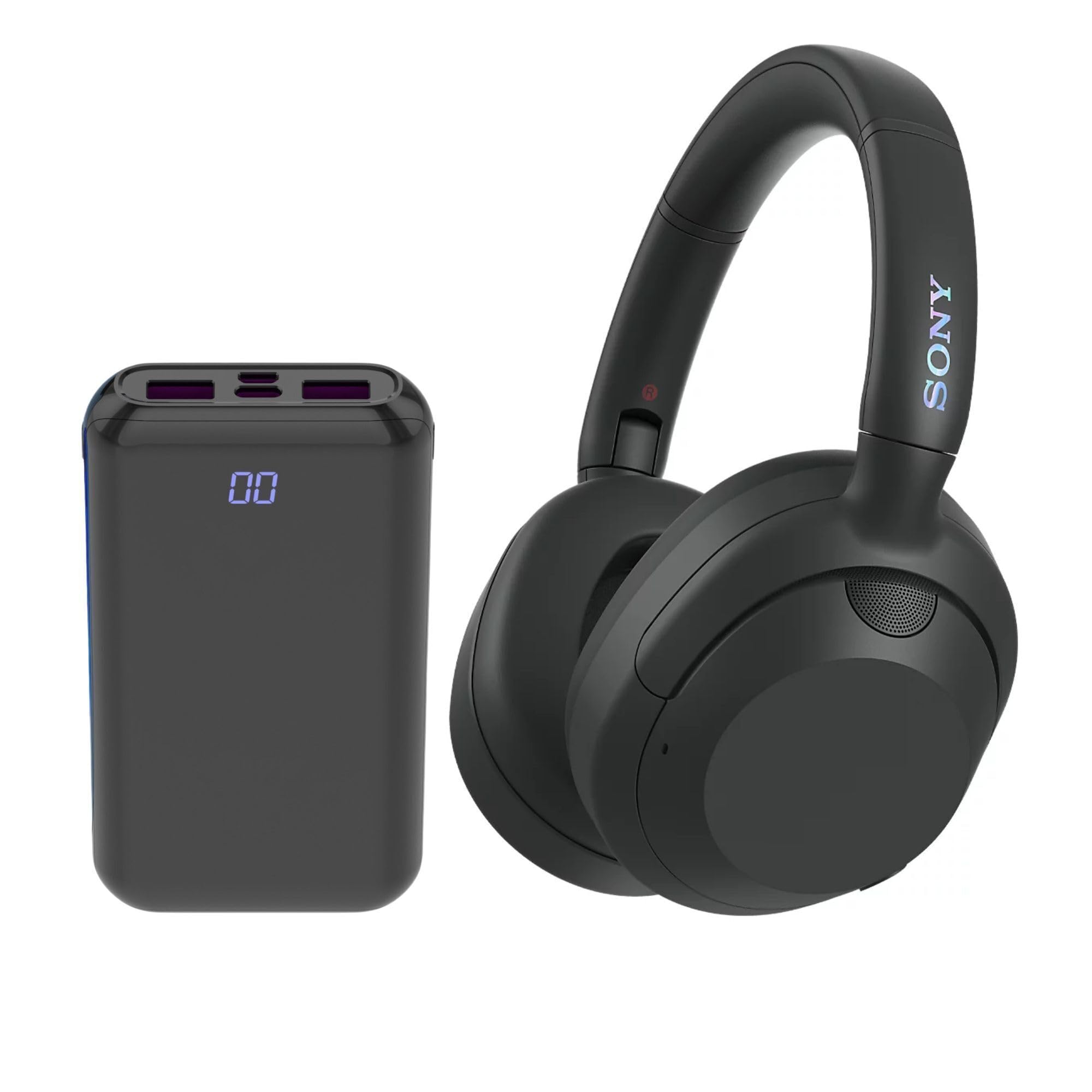 Sony WHULT900N-B ULT Wireless Noise Cancelling Headphones (Black) with Accessories Bundle - Premium Sound Quality, Bluetooth Over-Ear Headset for Travel, Work & Music Lovers