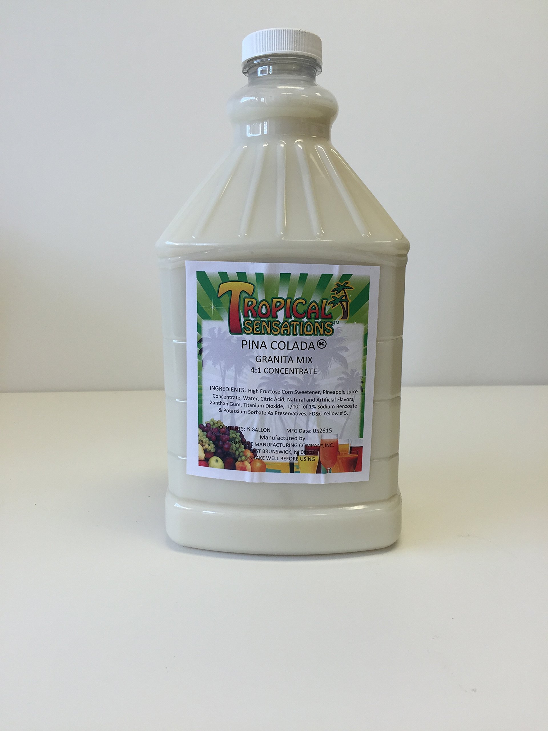 Tropical Sensations Slushie Mix - Piña Colada Flavor (6 Bottles, 64 oz Each) | Perfect for Summer Parties, Poolside Treats & Family Gatherings