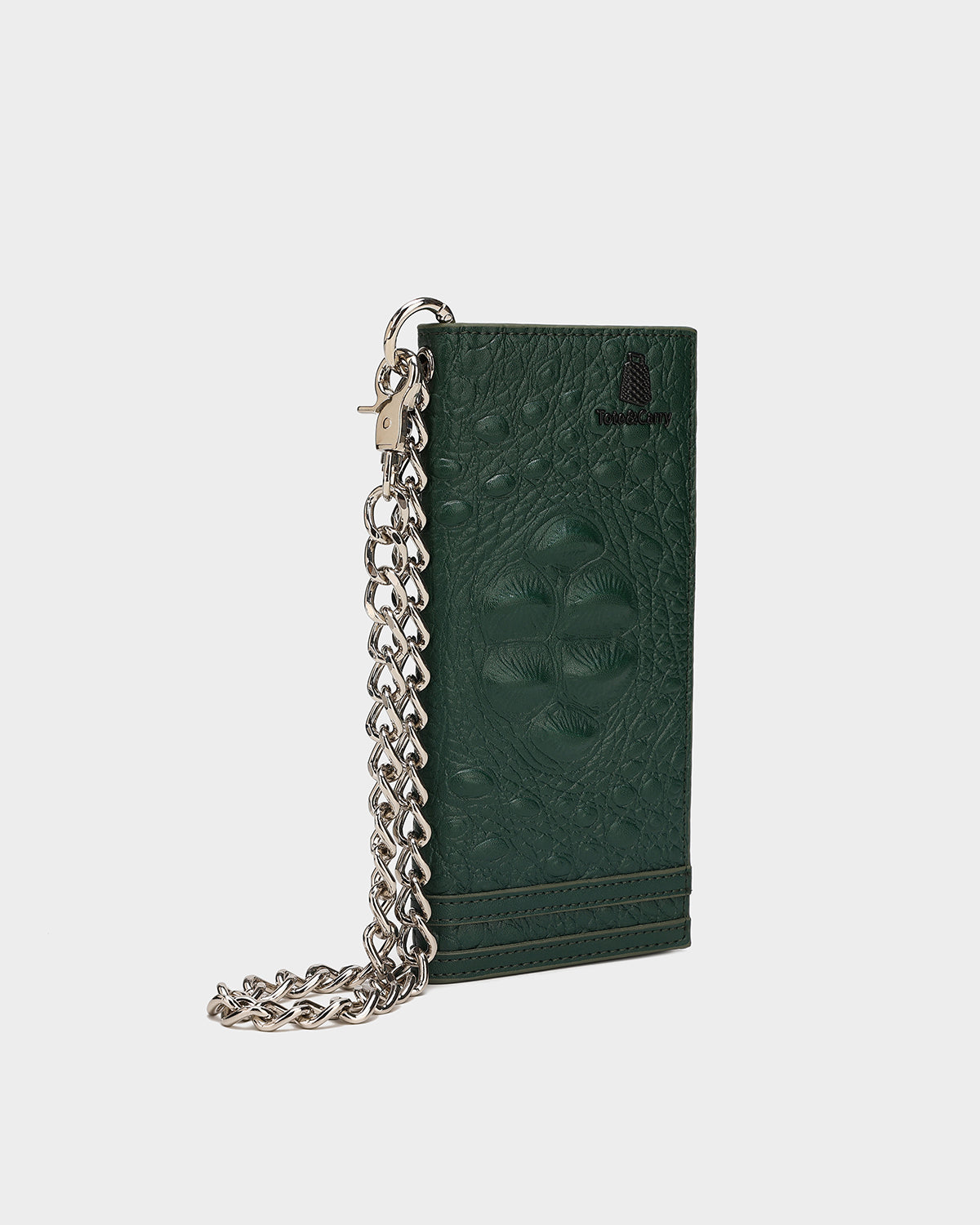 Apollo 2 Chain Wallet for Men - Genuine Leather Emerald Green Bifold Wallet with RFID Blocking | Perfect for Everyday Use, Travel & Business