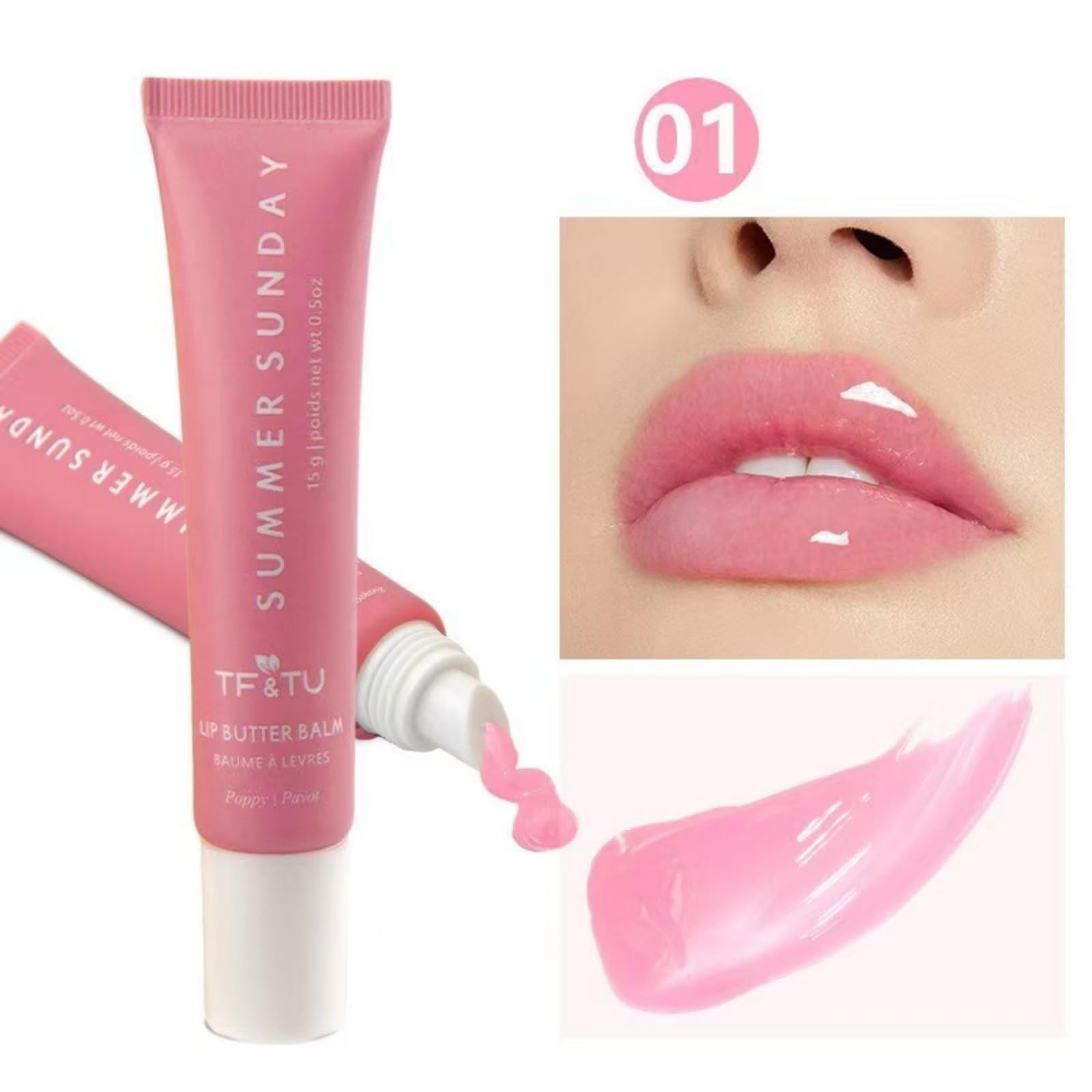 6pcs Summer Tinted Lip Butter Balm - Vegan Moisturizing Lip Balm for Hydration & Shine, Softening & Soothing Skincare Care - Perfect for Daily Use, Beach Days & Makeup Looks
