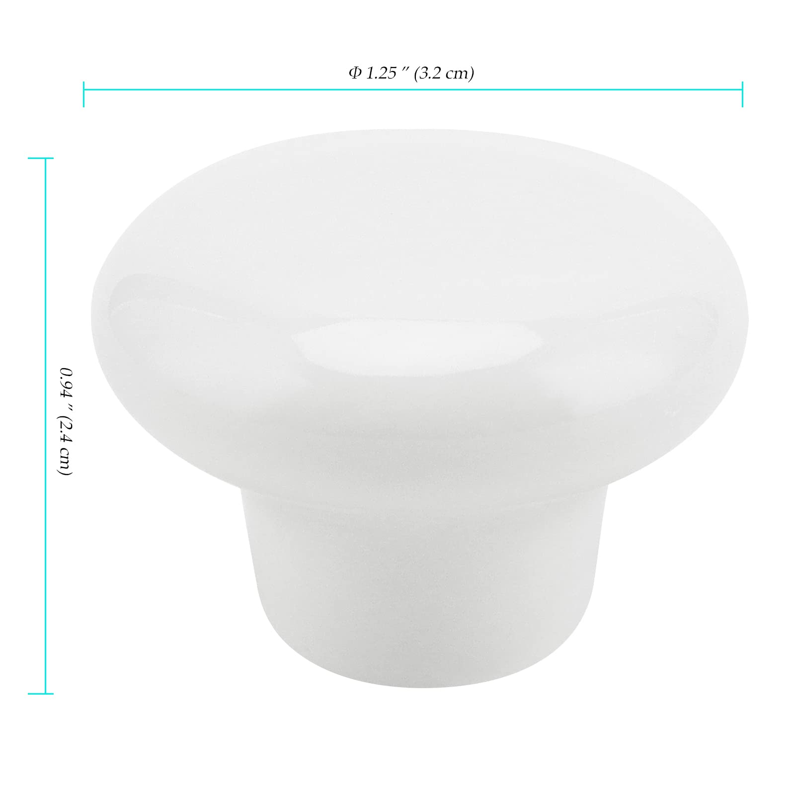 NINGWAAN 30 Pack White Ceramic Cabinet Knobs - Round Dresser Drawer Pulls for Kitchen, Cupboard & Furniture (0.98 Inch Screws Included) - Perfect for Home Renovation & DIY Projects