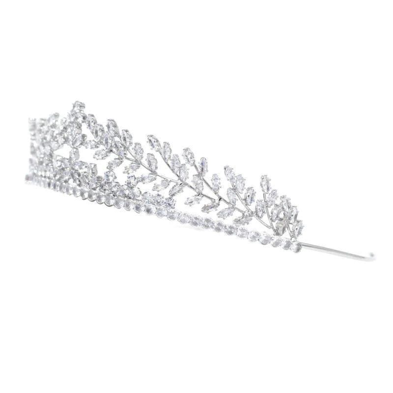 Sparkling Silver Bridal Tiara with Swarovski Crystals - Elegant Wedding Headpiece for Bride, Bridesmaids & Flower Girls | Perfect for Weddings, Prom, Quinceañera & Special Occasions