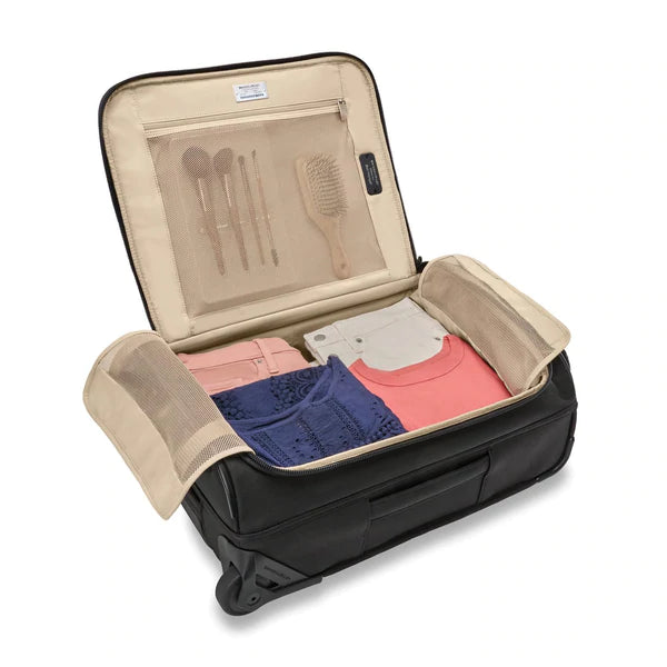 Briggs & Riley Baseline 2-Wheel Carry On Duffle Luggage - Lightweight Expandable Travel Bag for Business Trips & Weekend Getaways