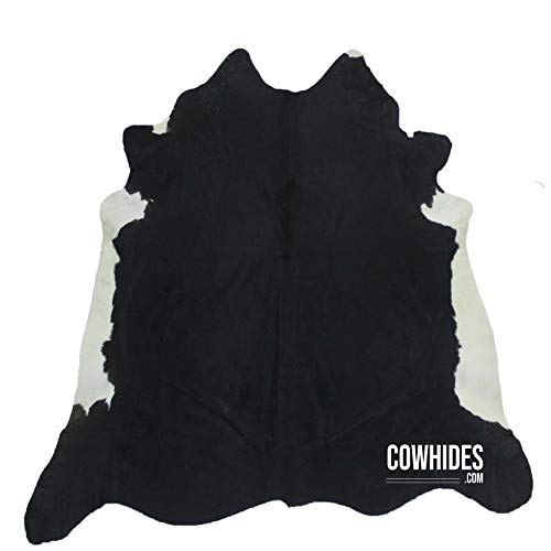 Premium Natural Cowhide Area Rugs - Medium Size (Black & White) | Handmade Leather Rug for Living Room, Bedroom & Office Decor