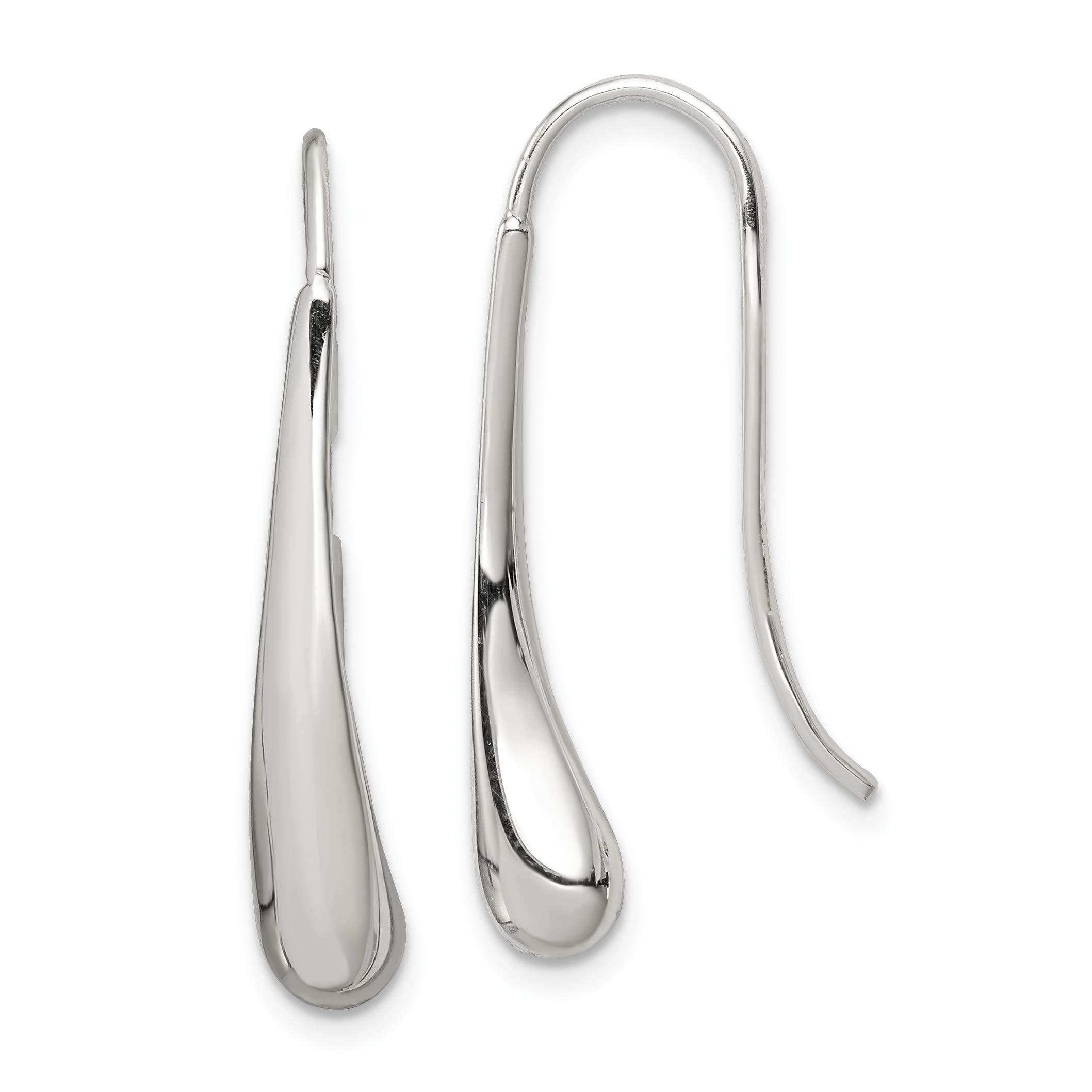 Sterling Silver Teardrop Wire Earrings for Women - Dainty Minimalist Drop Earrings - Perfect for Everyday Wear, Date Night & Special Occasions
