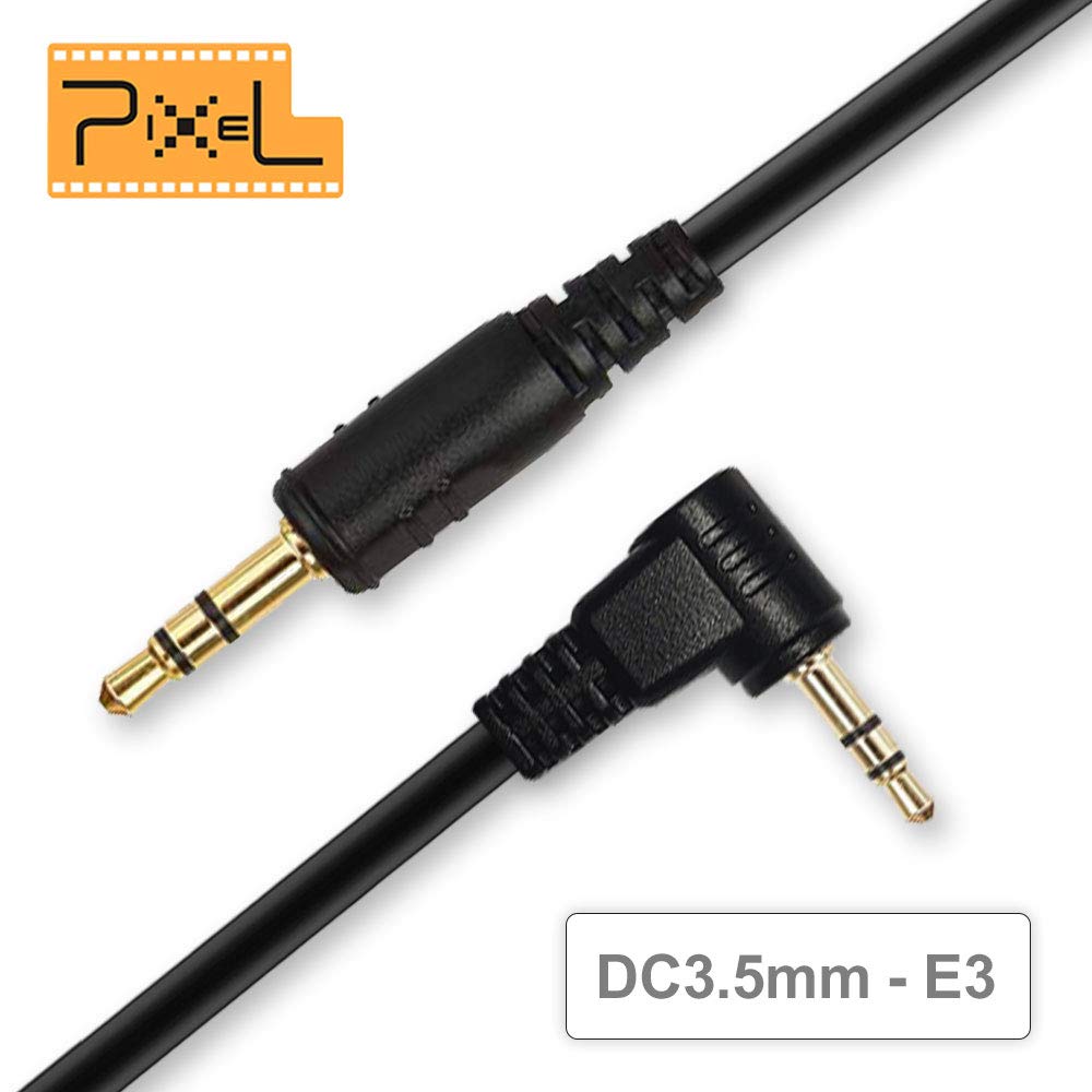 3.5mm-E3 Camera Shutter Release Cable Compatible with Canon Rebel, PowerShot, Pentax, Samsung & Sigma DSLRs | Works with Pixel Shutter Remote TW-283 Series | Perfect for Time-Lapse, Group Photos & Hands-Free Shooting