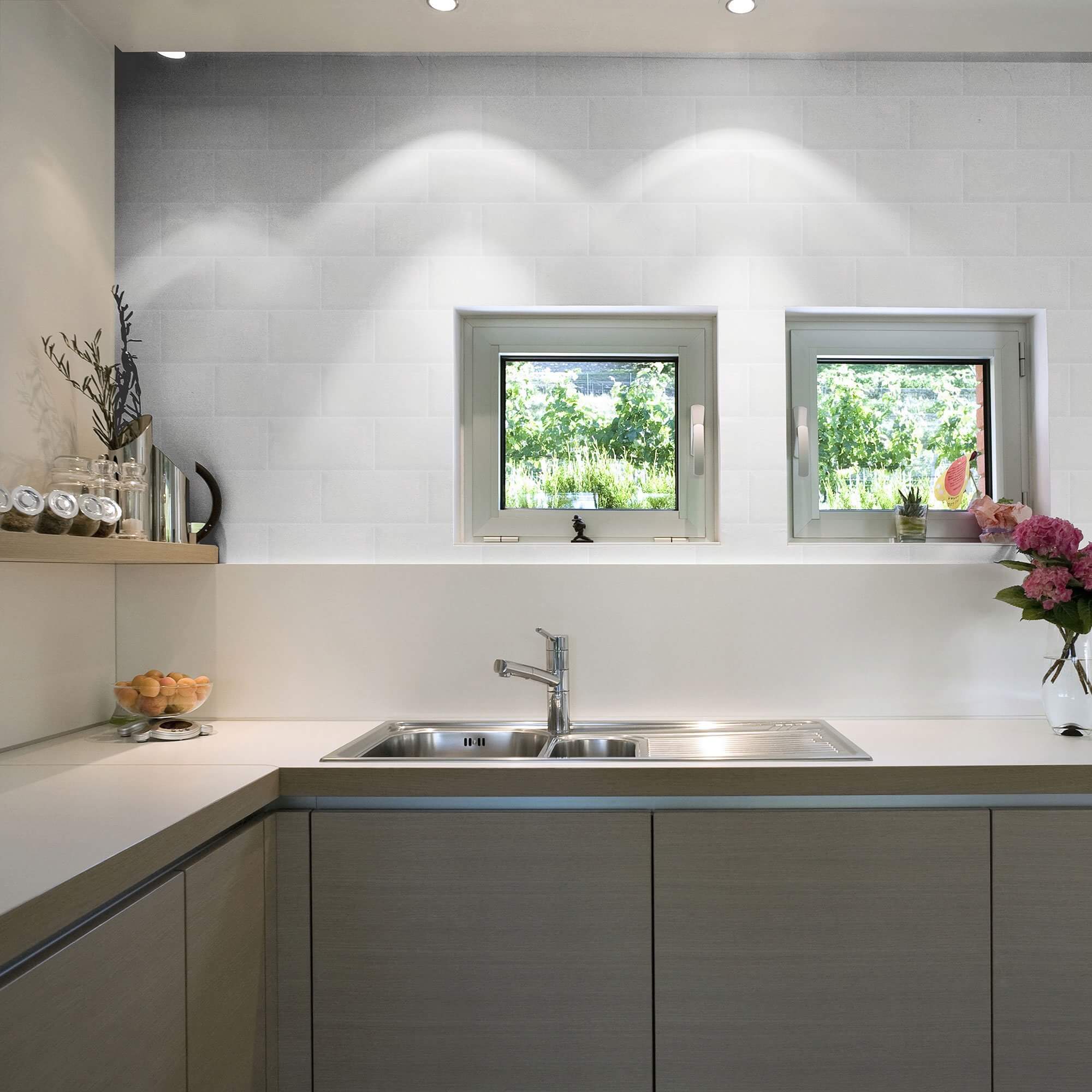 White Brick Tile Adhesive Peel and Stick Removable Wallpaper 620A - Self-Adhesive Decorative Wall Covering for Home, Office, and Kitchen Backsplash