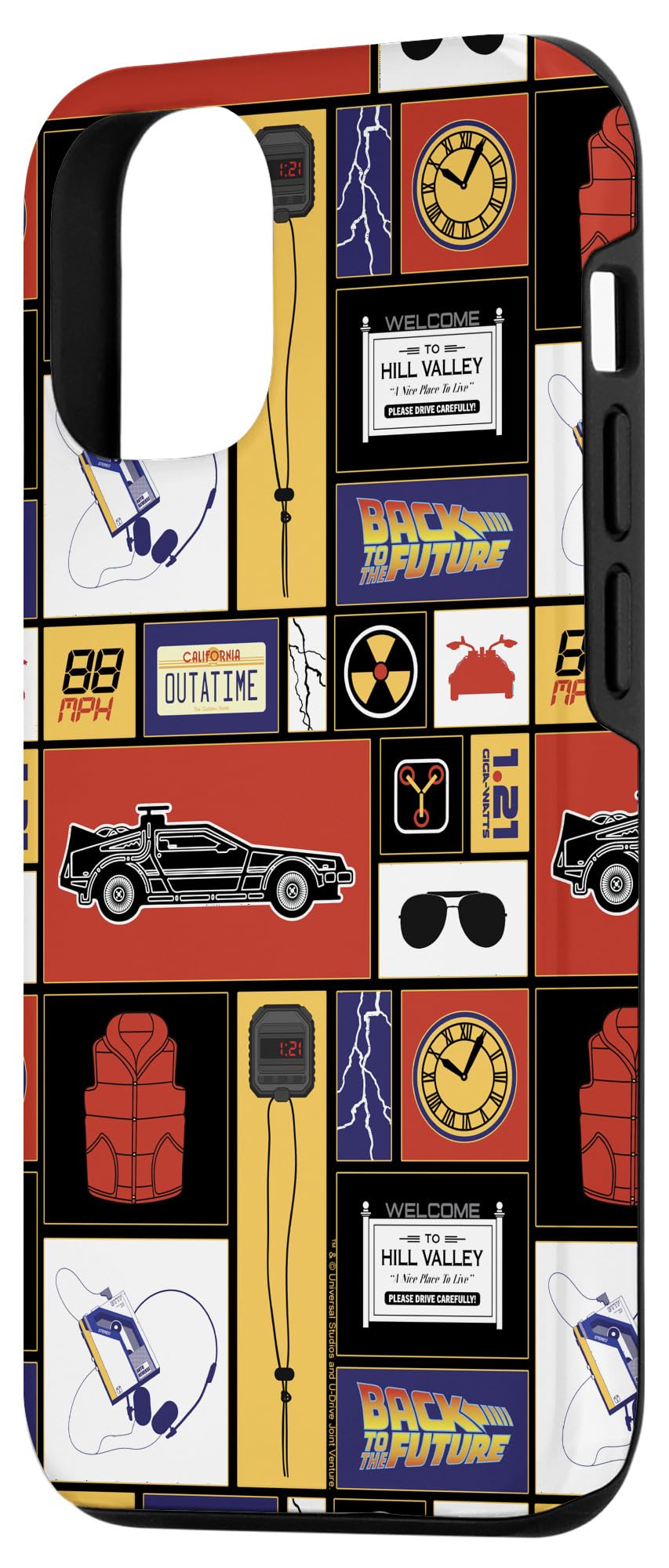 iPhone 12/12 Pro Back To The Future Retro Case - Inspired by Movie Icons - Perfect for Sci-Fi Fans & 80s Nostalgia Lovers