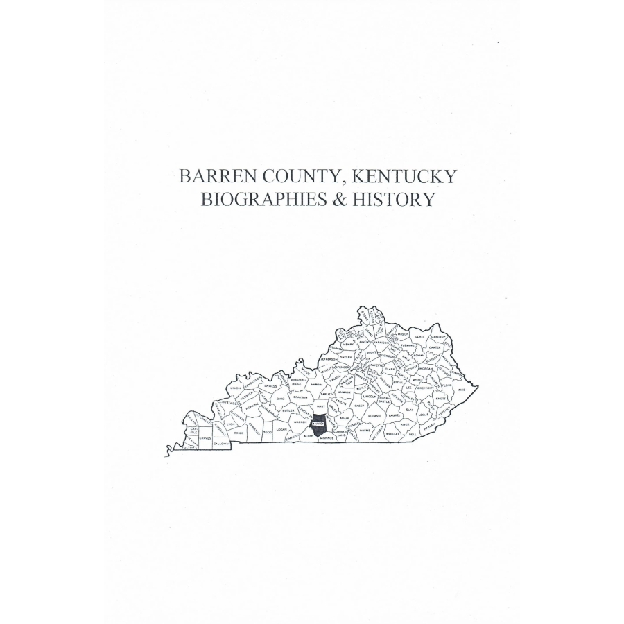 Barren County Kentucky History & Biographies - Explore Local Heritage & Genealogy Research for Ancestral Discoveries