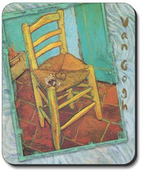 Van Gogh Art Plates - Vincent's Chair Mouse Pad for Office & Gaming | Non-Slip Desk Mat with Famous Painting Design