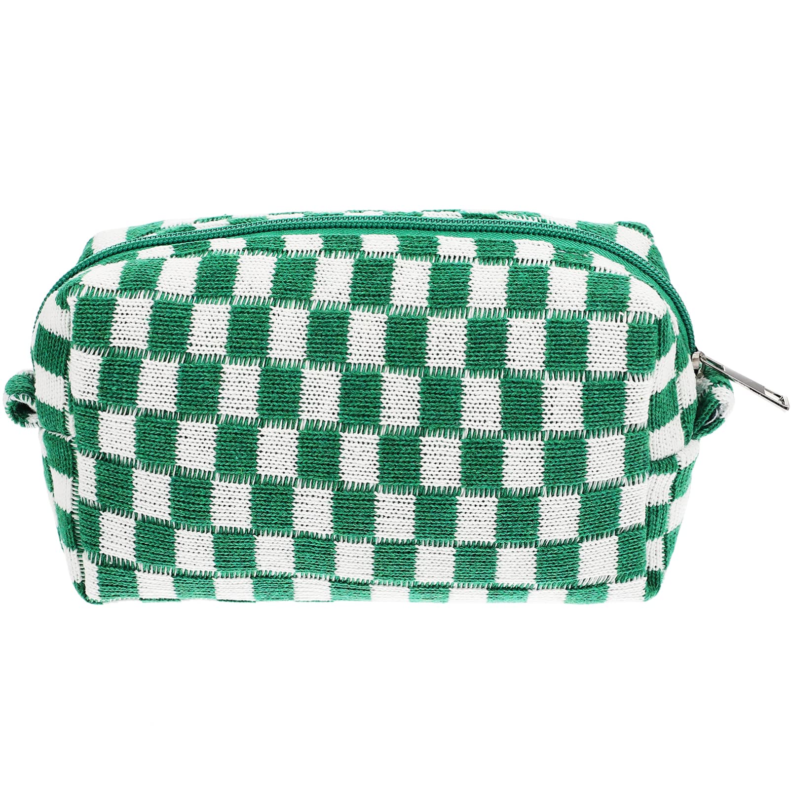 GALPADA Plaid Makeup Bag - Soft Woolen Yarn Zipper Cosmetic Pouch & Travel Toiletry Organizer for Women | Perfect for Daily Use, Travel, Gym & Gift Giving