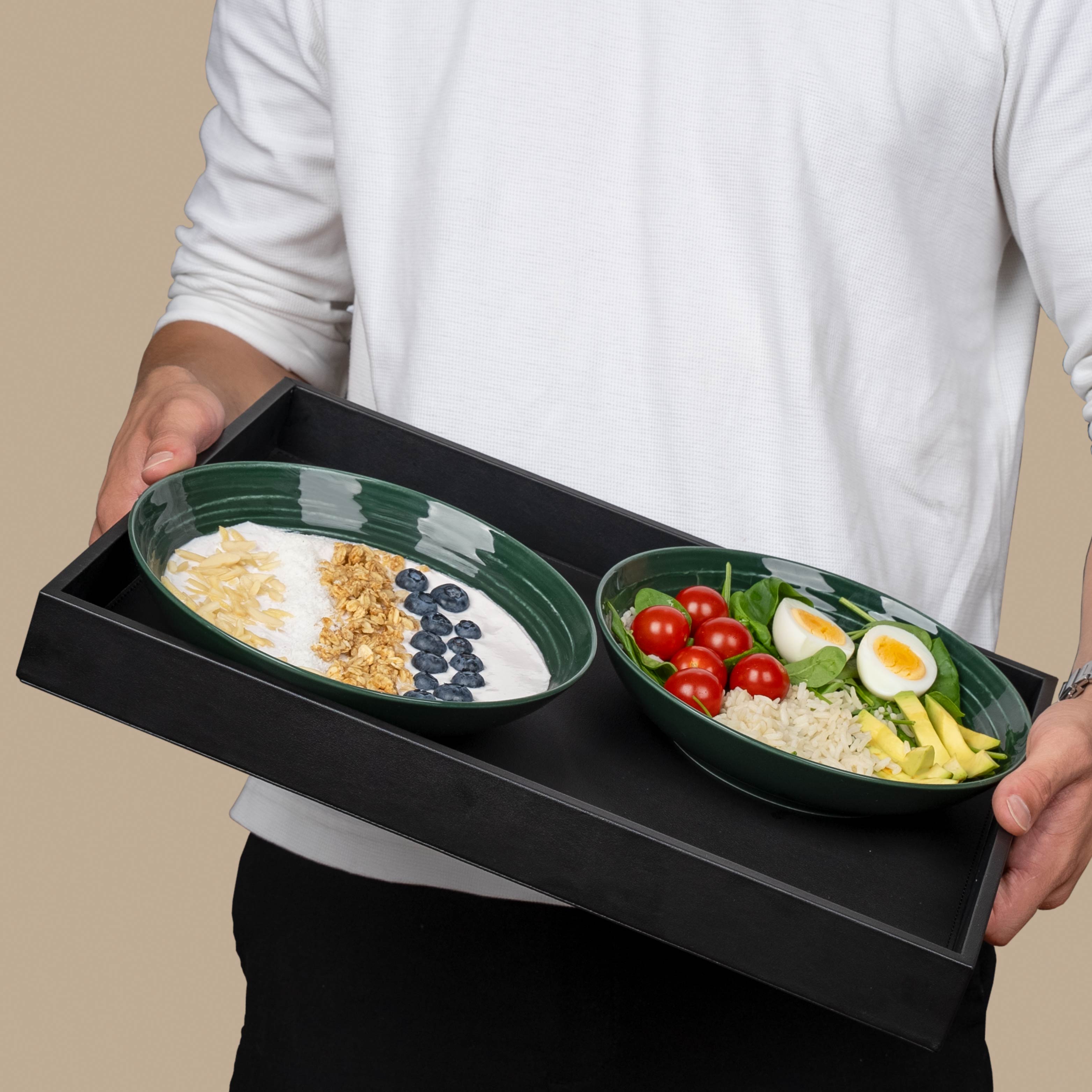 Premium Porcelain Food Bowls with Magnet Base - 21cm (8.3