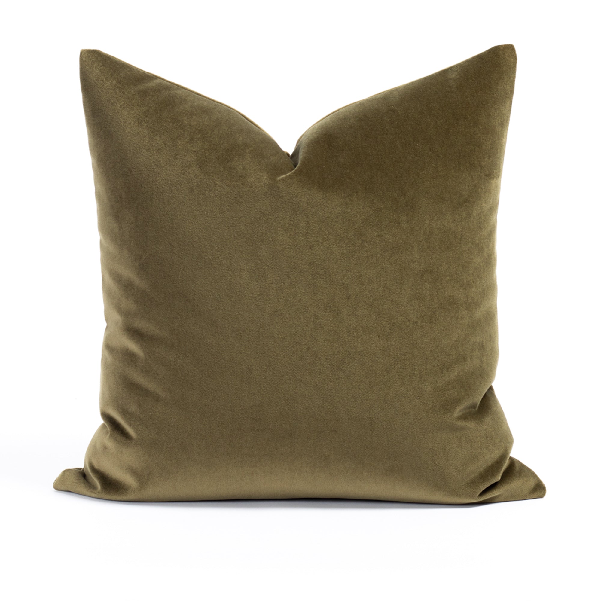Valentina Velvet 20x20 Throw Pillow Cover - Soft Decorative Cushion for Sofa, Bed & Home Decor - Balsam Green Luxury Pillowcase for Living Room, Bedroom