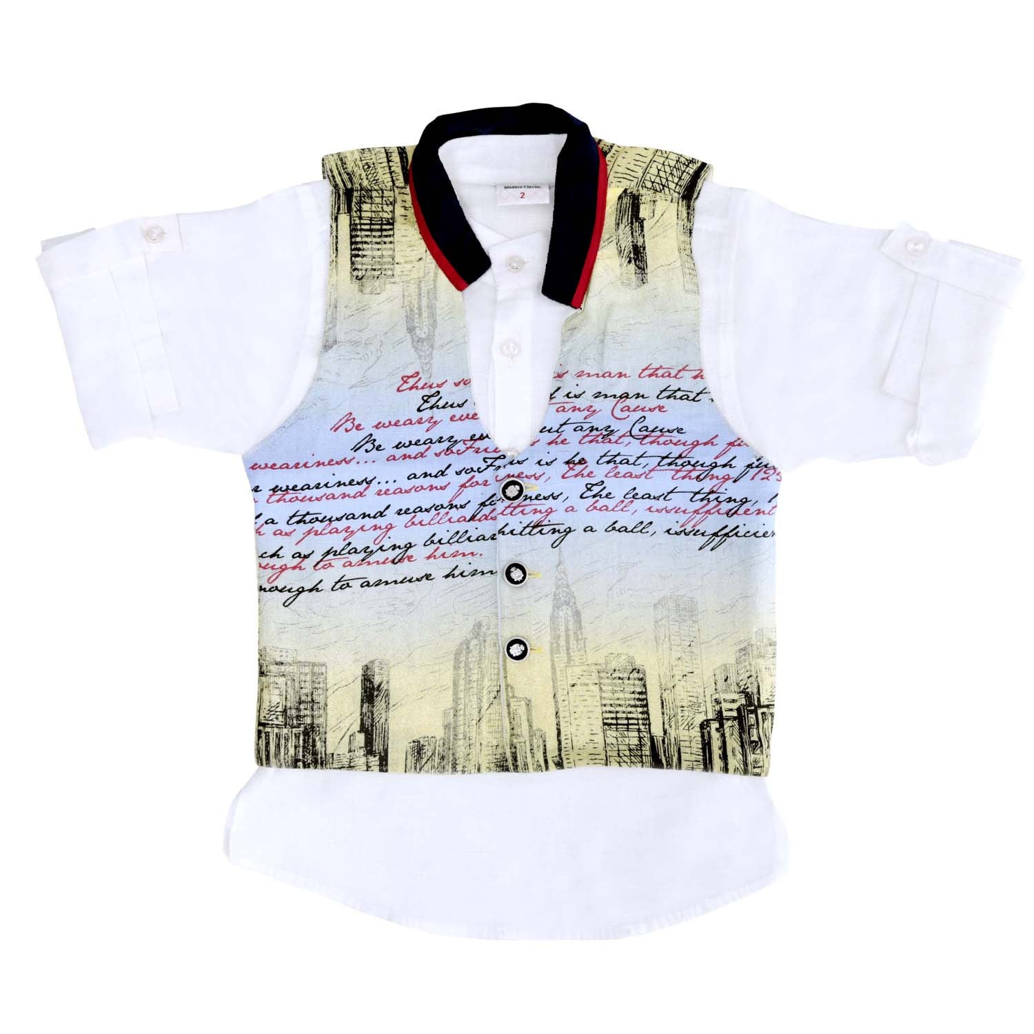 Bad Boys Yellow Digital Print Nehru Jacket Set for Men | Stylish Indian Ethnic Wear | Perfect for Weddings, Festivals & Cultural Events