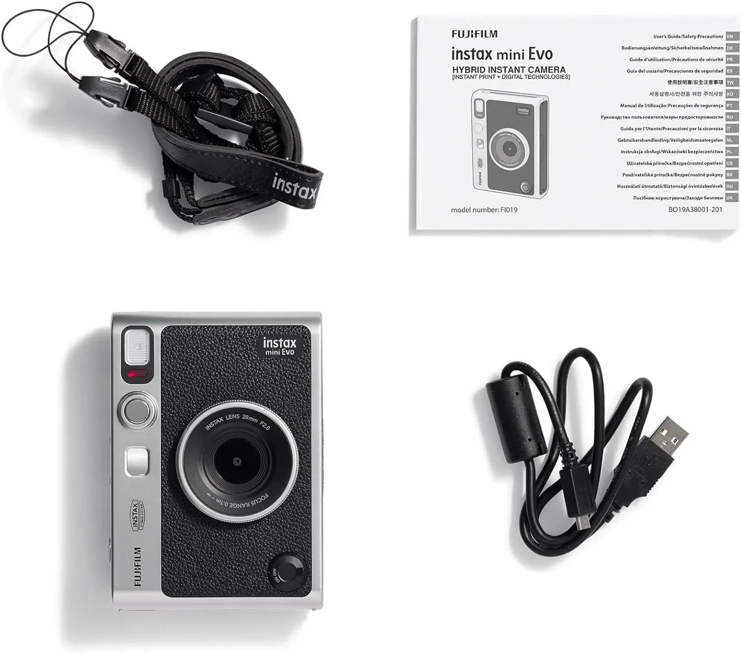 FUJIFILM INSTAX MINI EVO Hybrid Instant Camera - Print Digital Photos Instantly | Perfect for Travel, Parties & Memory Keeping