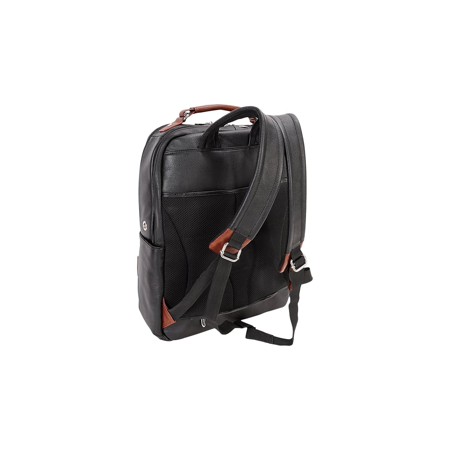 McKlein U Series Logan Genuine Leather Laptop Backpack for Men & Women - 15.6 Inch Business Computer Bag with USB Charging Port - Perfect for Office, Travel & College (Black, Model 19082)