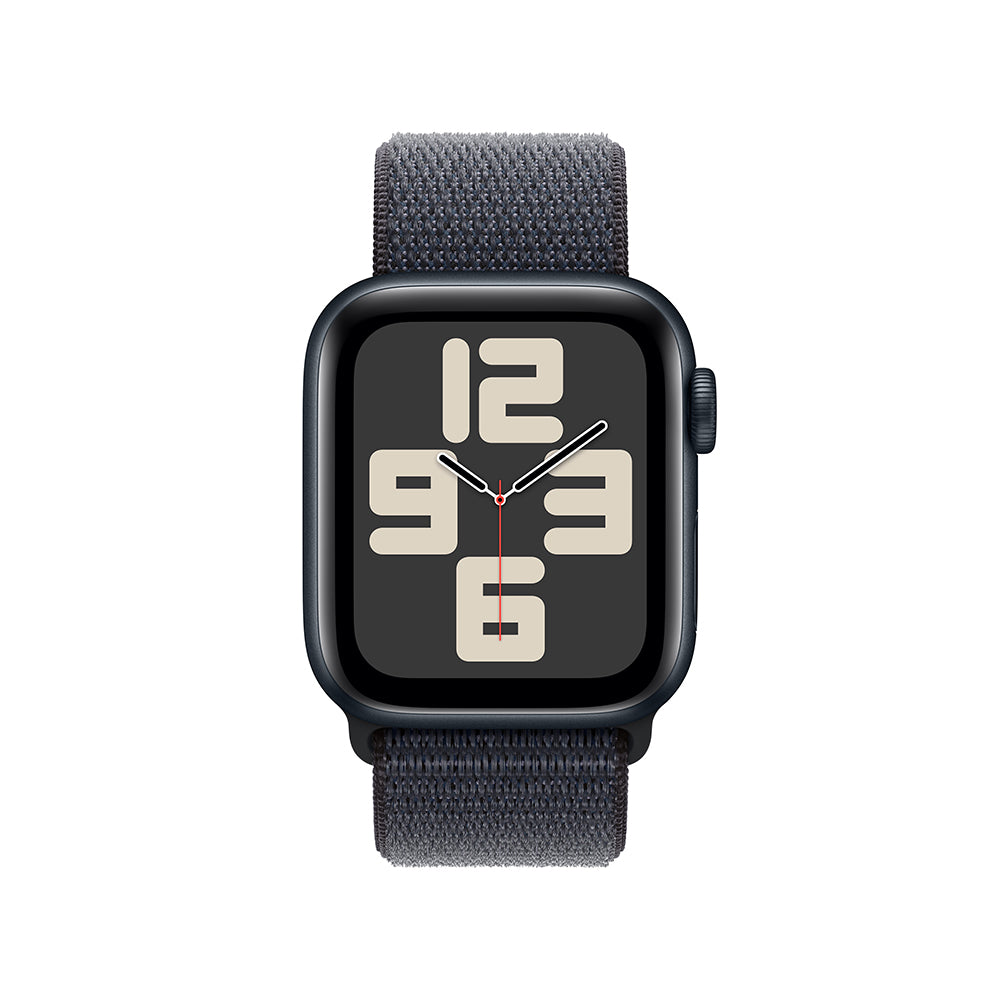 Apple Watch SE GPS 40mm Midnight Aluminum Case with Sport Loop Ink Band - Perfect for Fitness Tracking & Everyday Wear