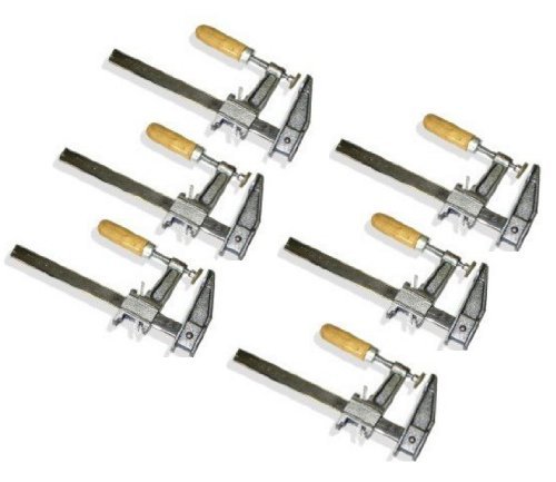 6-Pack 18-Inch Steel Bar Clamps with Metal Ratcheting System & Quick Release - Heavy Duty Woodworking & Metalworking Tools for DIY Projects, Furniture Making, and Welding