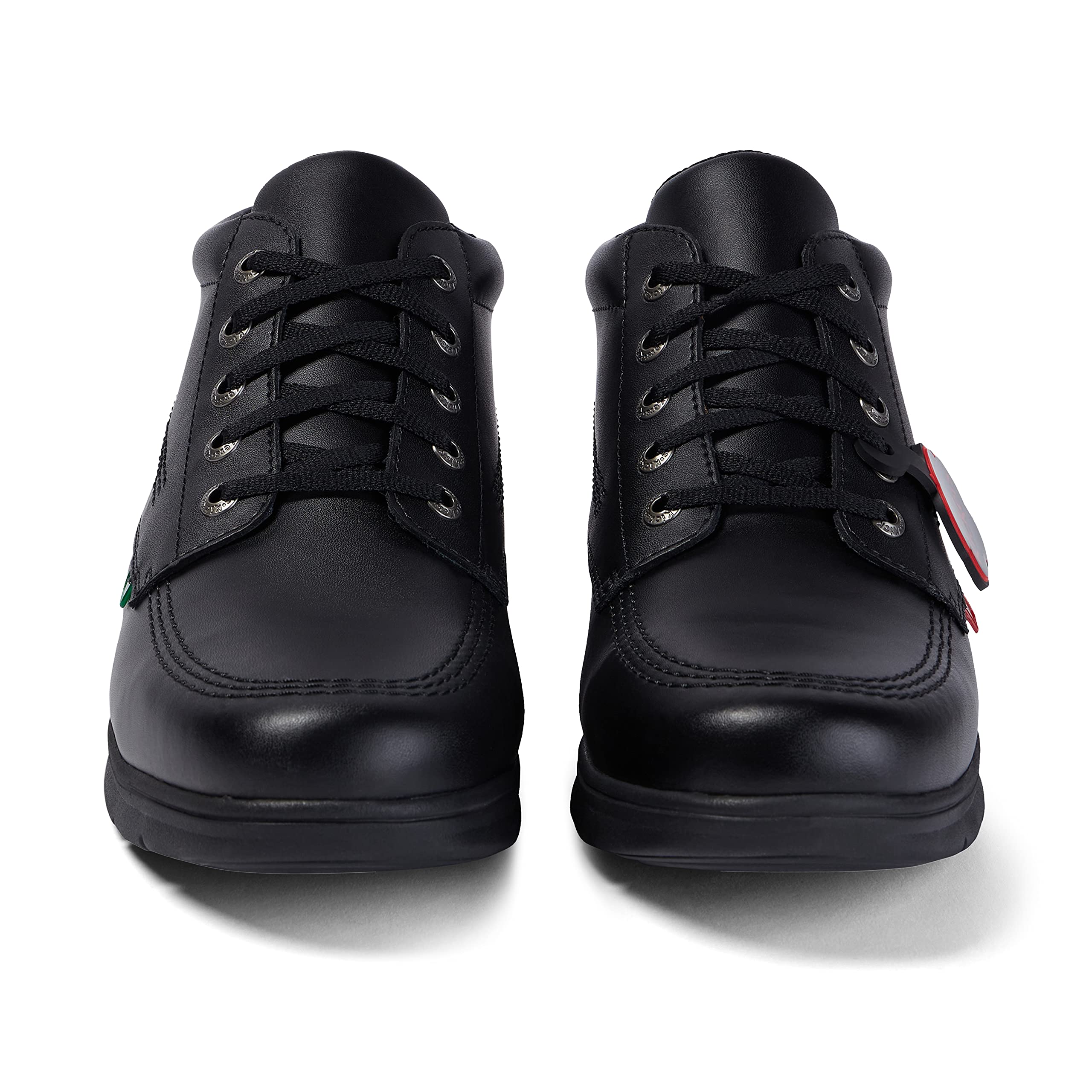 Kickers Unisex Kelland Lace-Up Black Leather School Shoes & Boots - Perfect for School Uniforms, Casual Wear & Everyday Comfort
