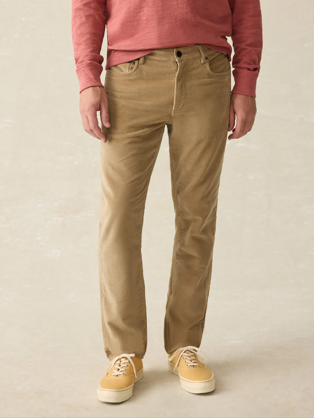 FAHERTY BARLEY 5-Pocket Corduroy Pants for Men - Comfortable Casual Trousers with Elastic Waistband | Perfect for Work, Travel & Everyday Wear