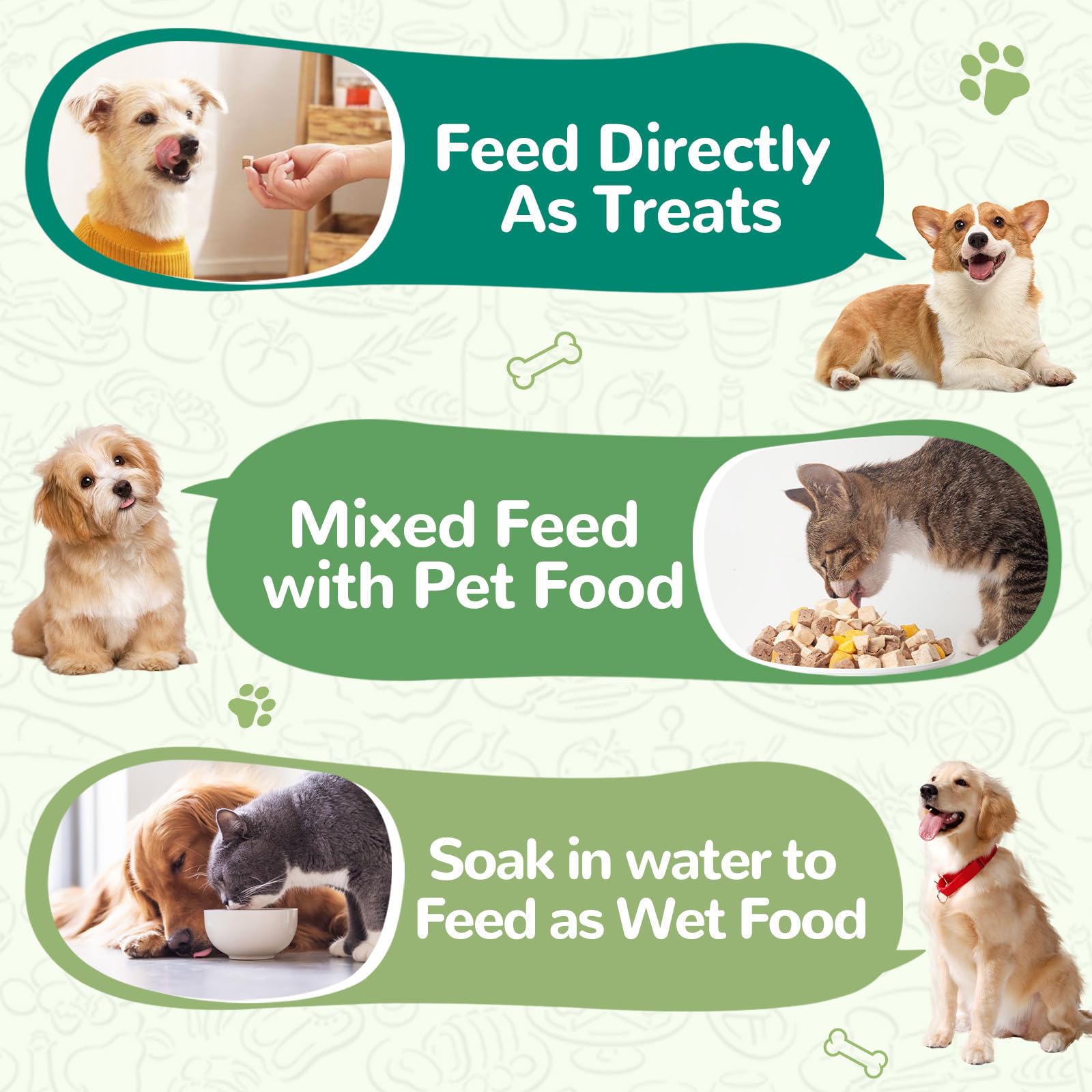 Freeze Dried Chicken Necks for Cats & Dogs - Single Ingredient High Protein Cat Food Topper & Dog Training Treats - 4.2 oz Raw Healthy Snacks for Pets - Perfect for Mealtime Topping & Reward Training