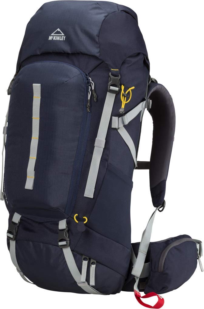 McKinley Trek-Backpack Yukon 55 + 10 IV Hiking Backpack - Navy/Gray/Olive - Lightweight & Durable for Outdoor Adventures, Camping & Travel