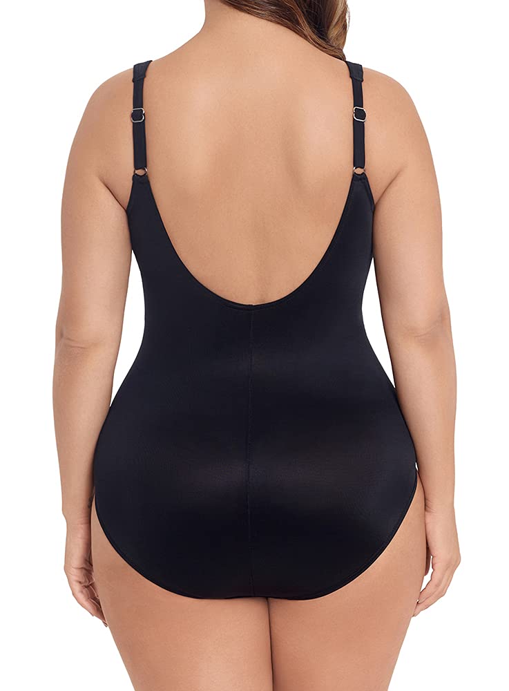 Miraclesuit Women's Plus Size One Piece Swimsuit - Solid Sanibel Sweetheart Neckline Swimwear for Curvy Women | Perfect for Beach, Pool & Vacation