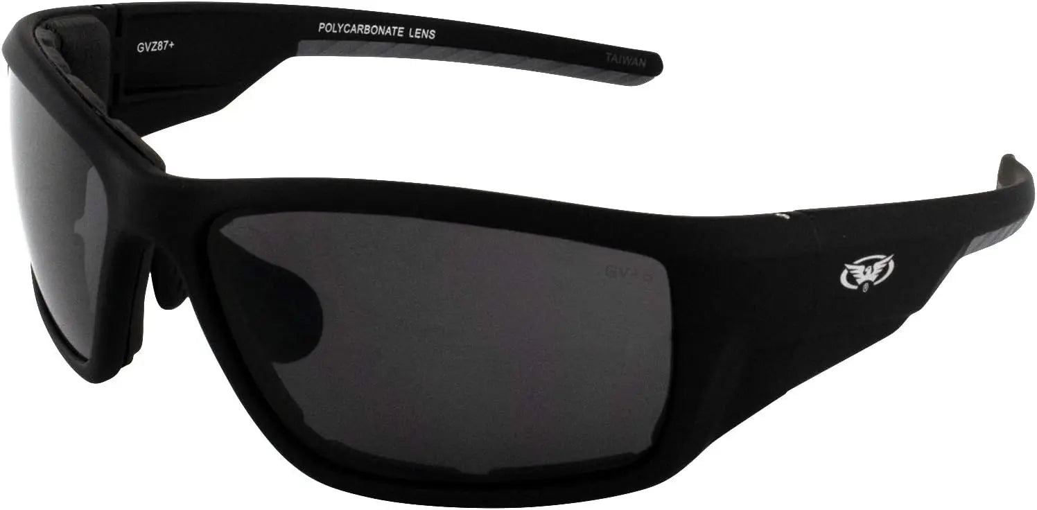 Global Vision Kinetic Motorcycle Safety Sunglasses - Polarized UV Protection Goggles for Riding, Cycling & Outdoor Sports - Lightweight & Anti-Fog Lens for Men & Women